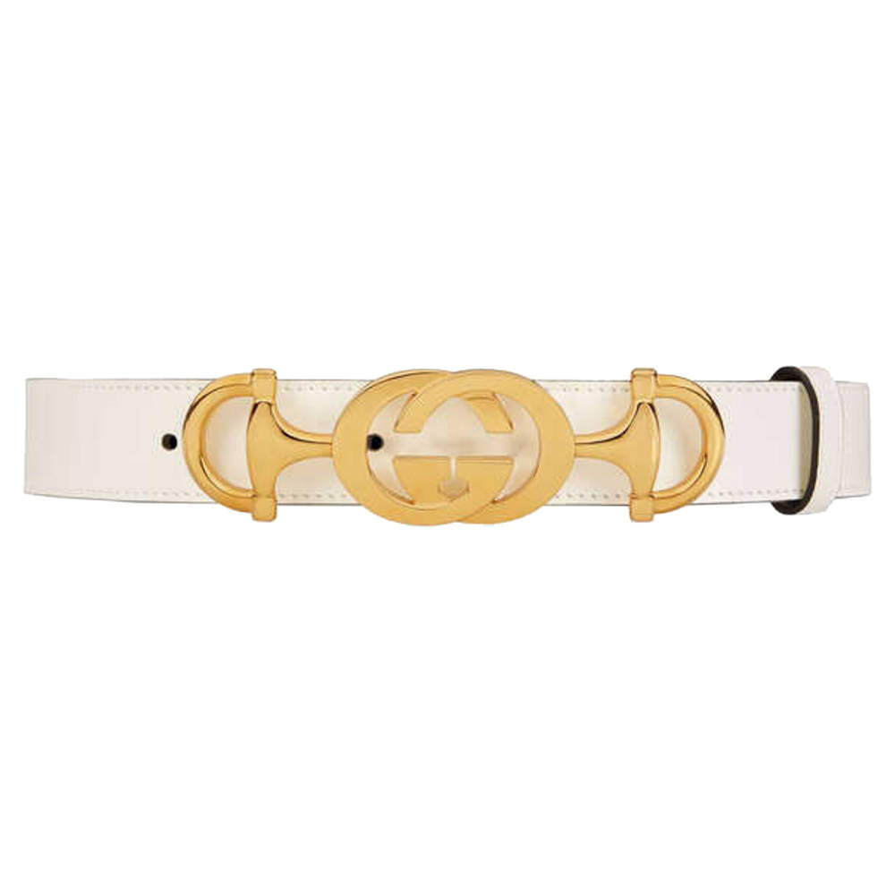 gucci white belt womens