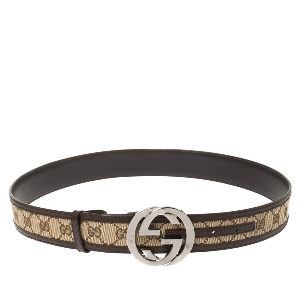 gucci brown monogram belt