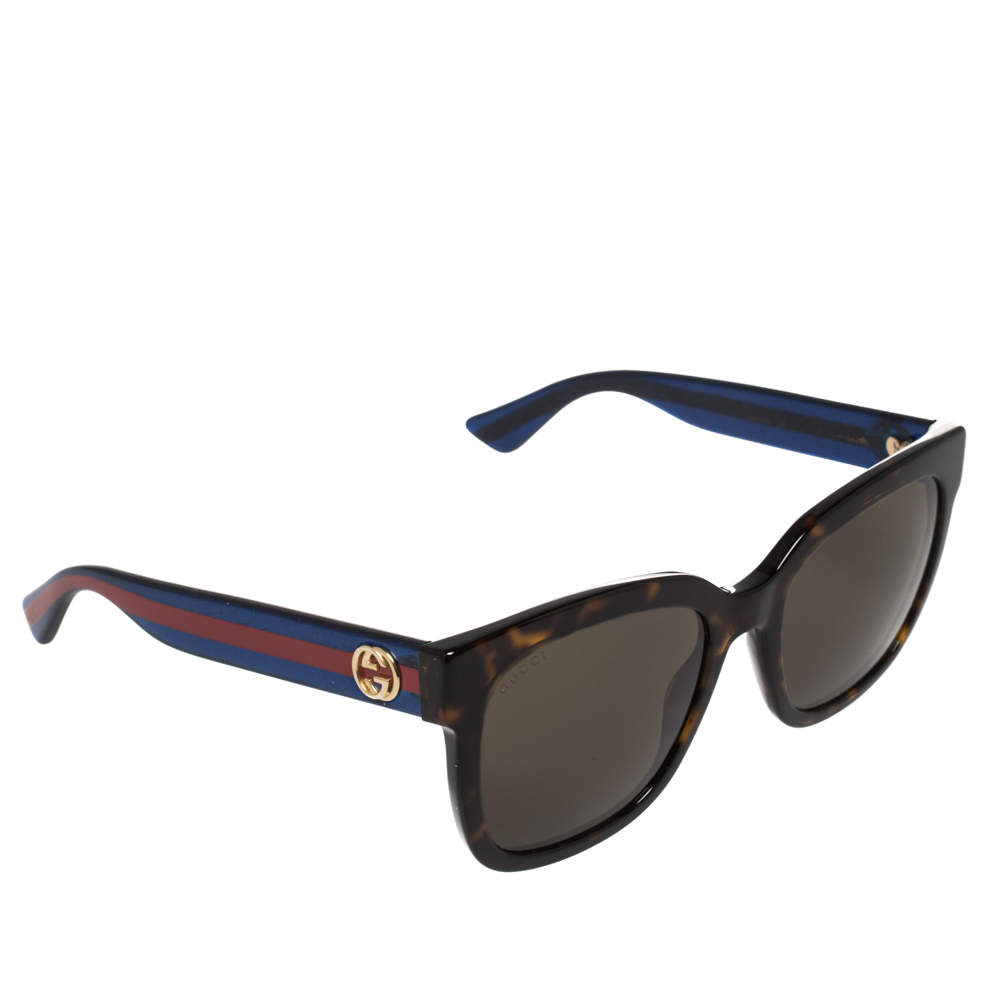 Gucci blue and red stripe sunglasses online