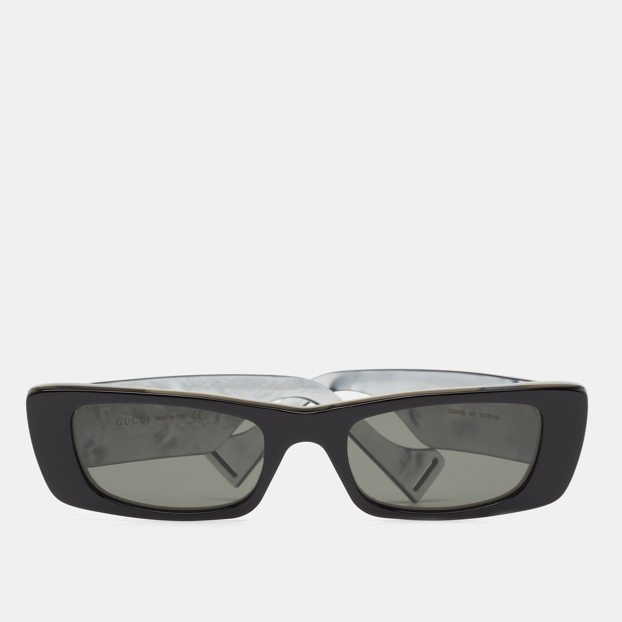 Pre Owned نظارة شمسية غوتشي GG0516S سوداء مستطيلة 