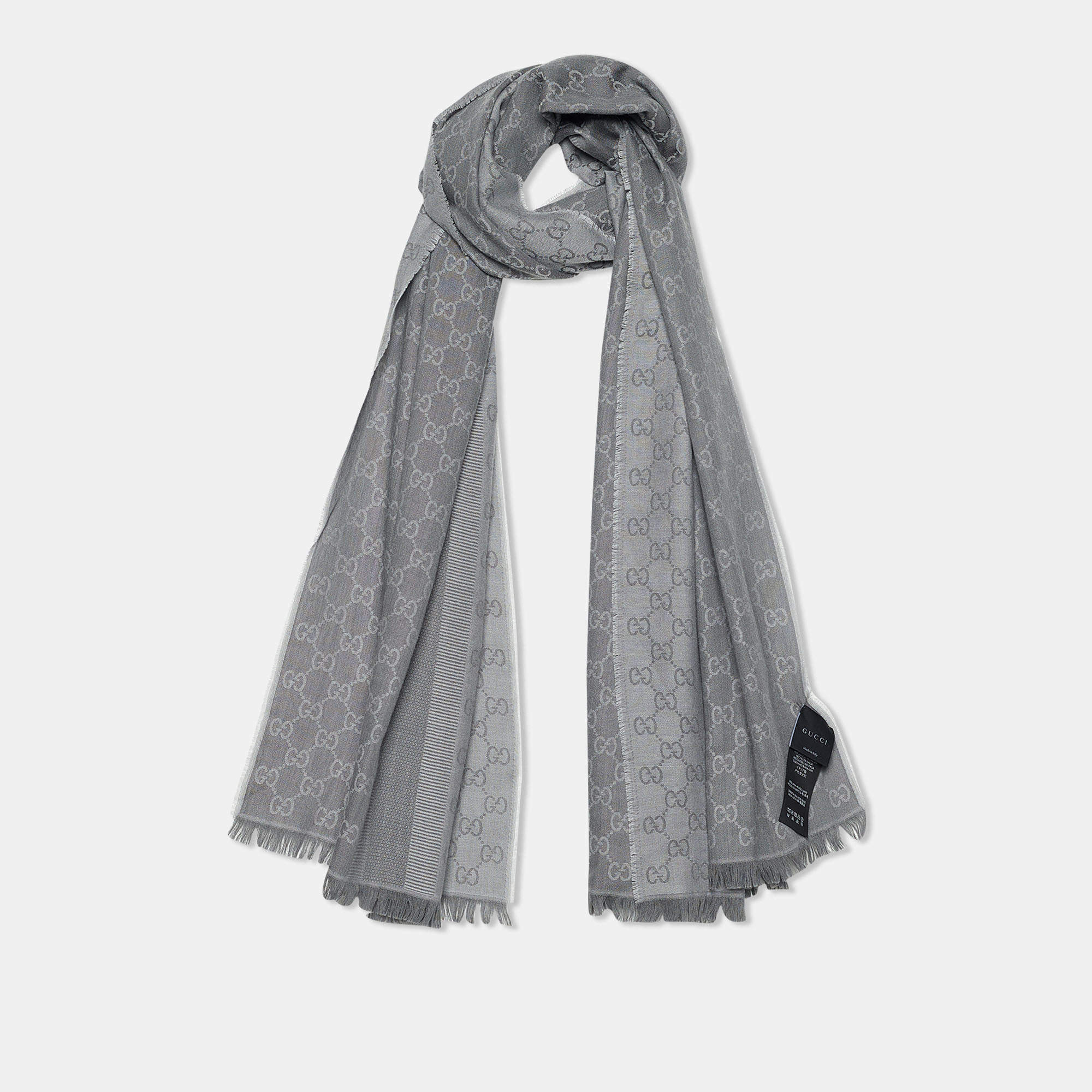 Gucci scarf grey on sale womens