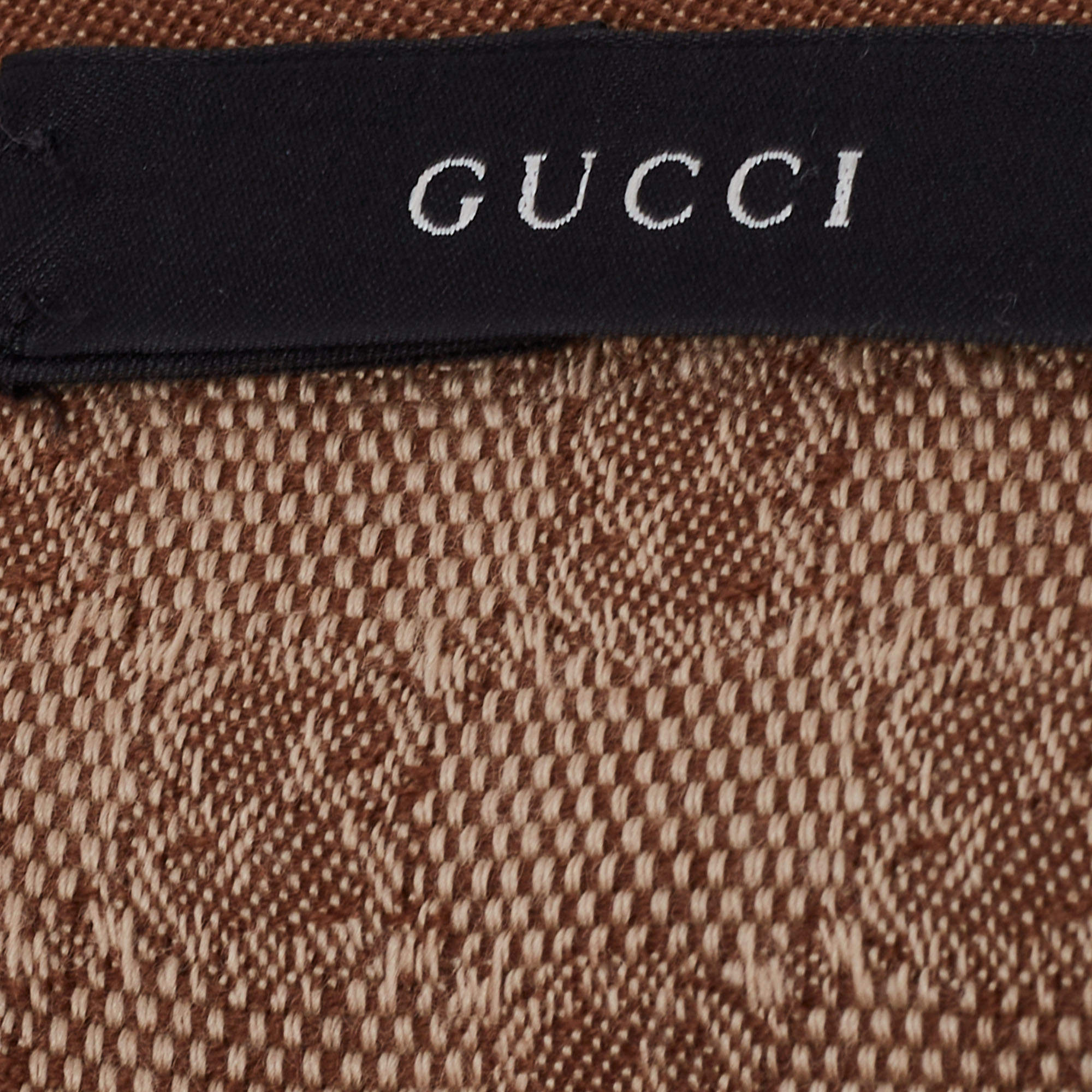 Gucci Brown GG Monogram Wool Backpack – Savonches