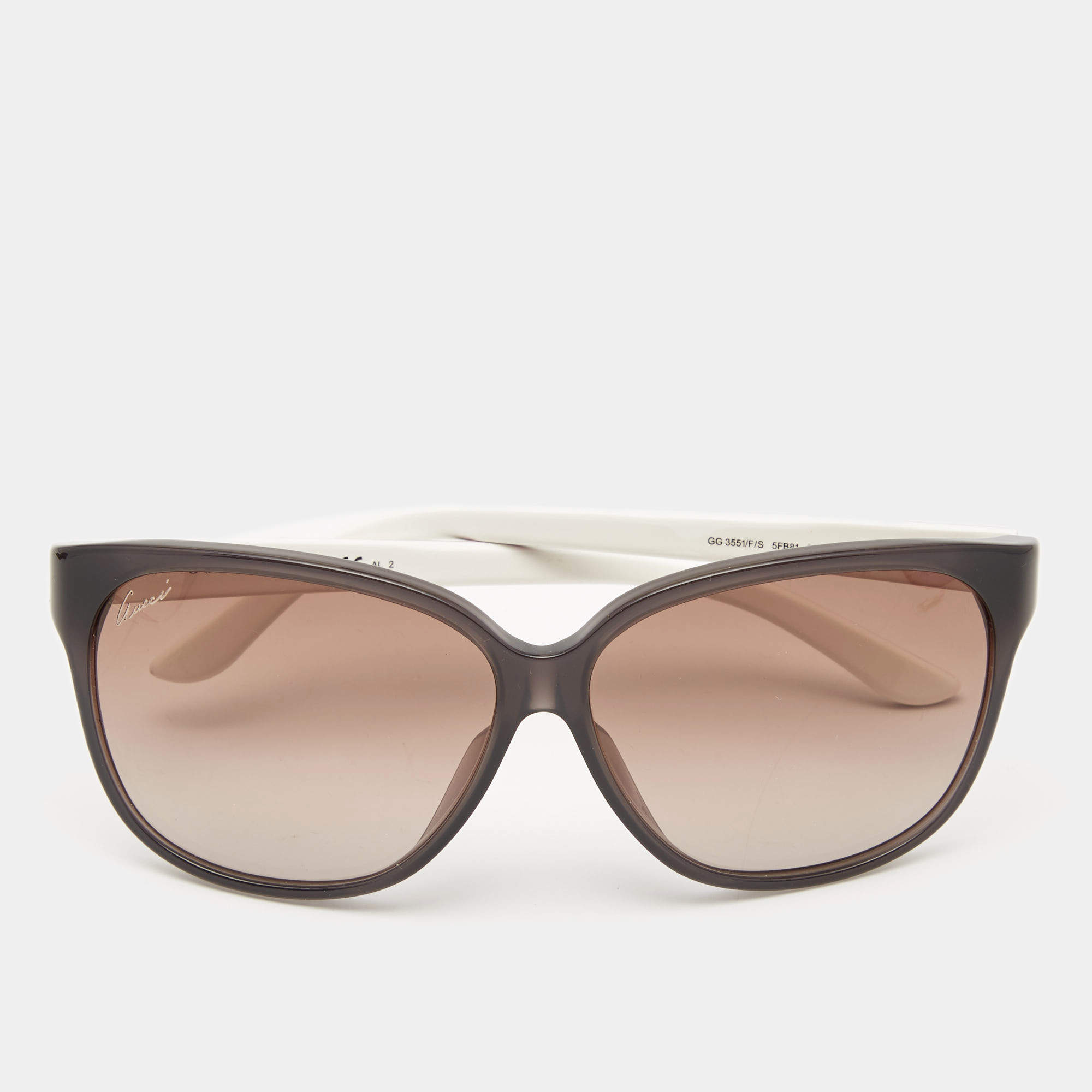Gucci White/Black GG3551F/S Gradient Oversized Sunglasses