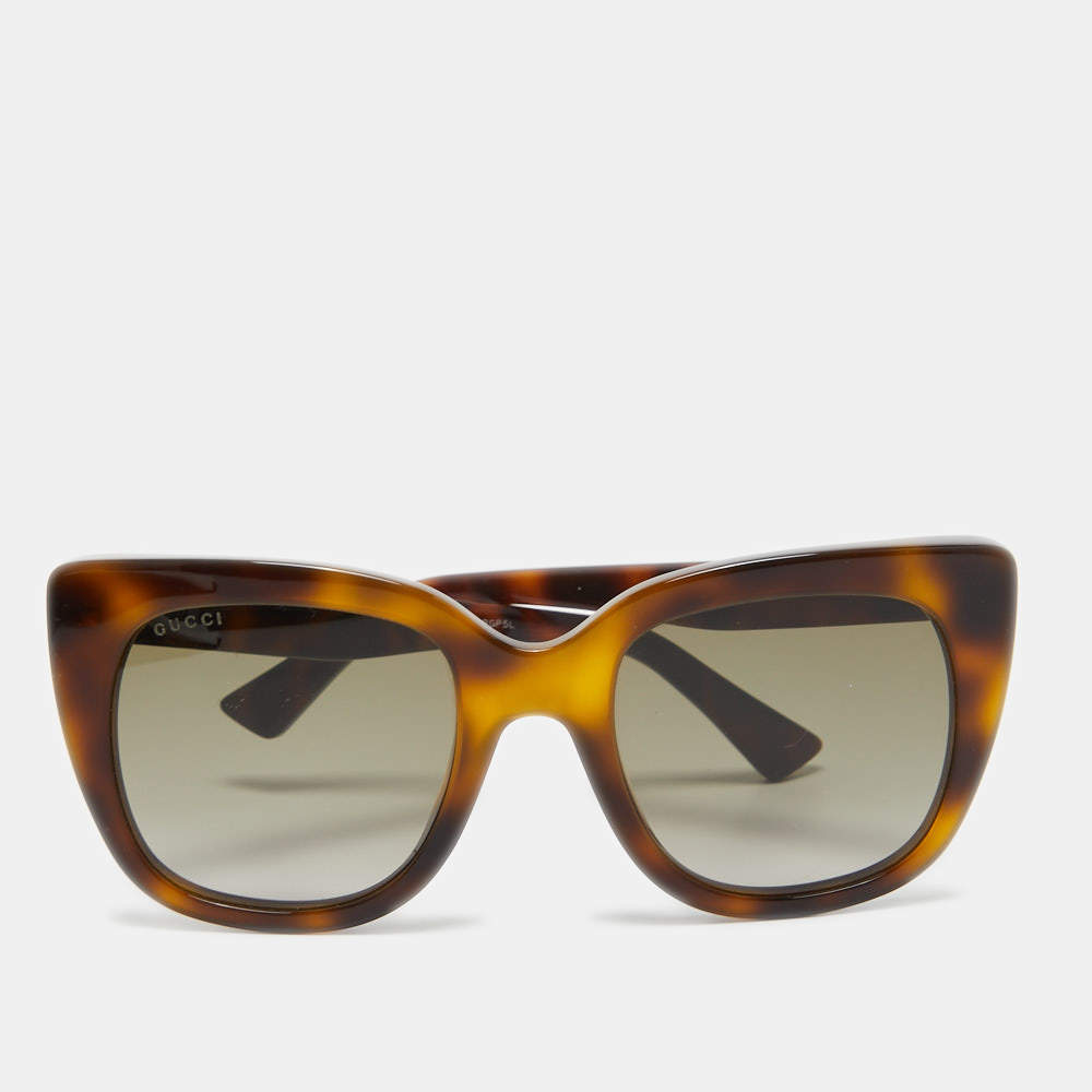 Gucci Brown Havana/ Brown Gradient GG0163S Oversized Sunglasses