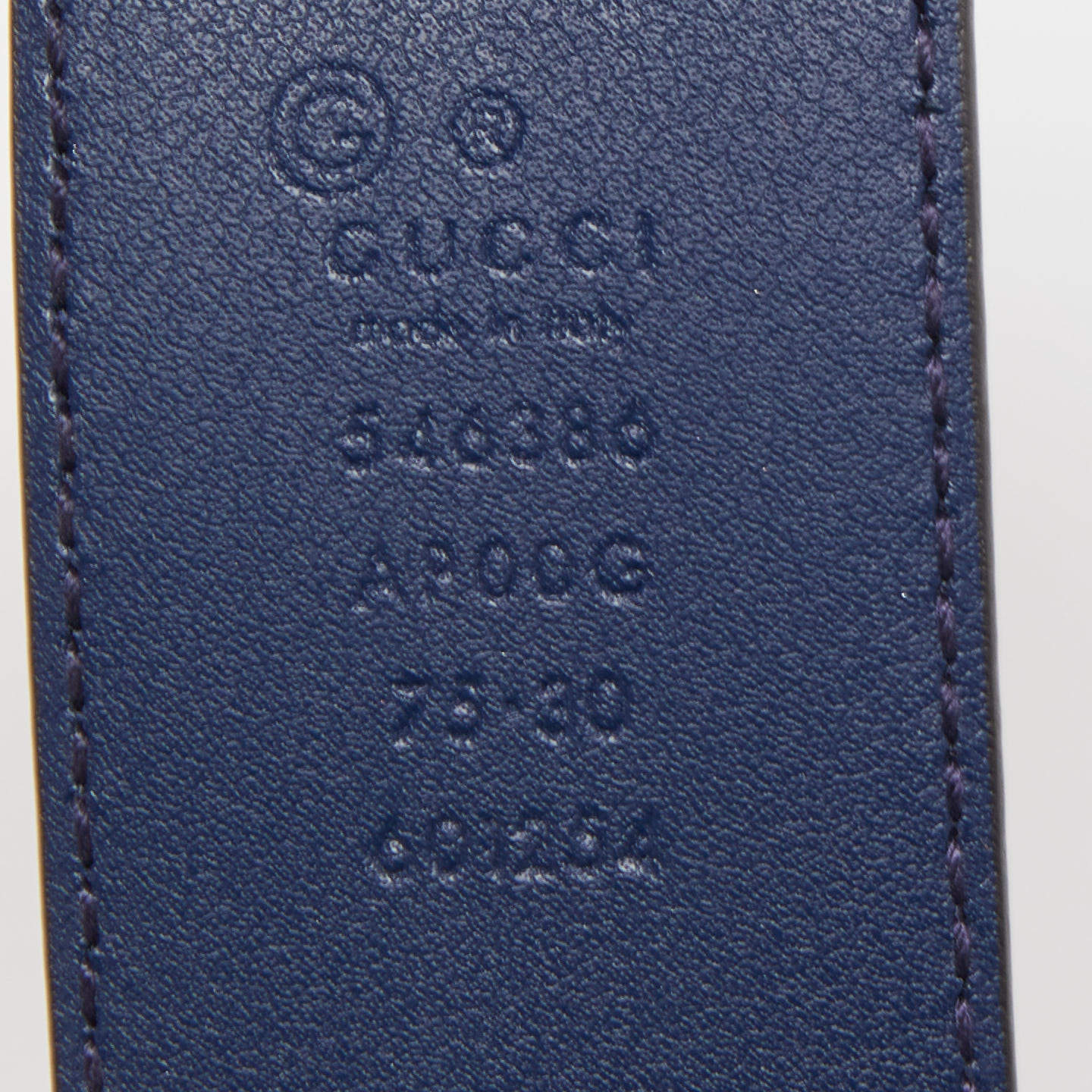 Gucci Navy Blue Leather Interlocking G Buckle Belt 75CM Gucci | The Luxury  Closet