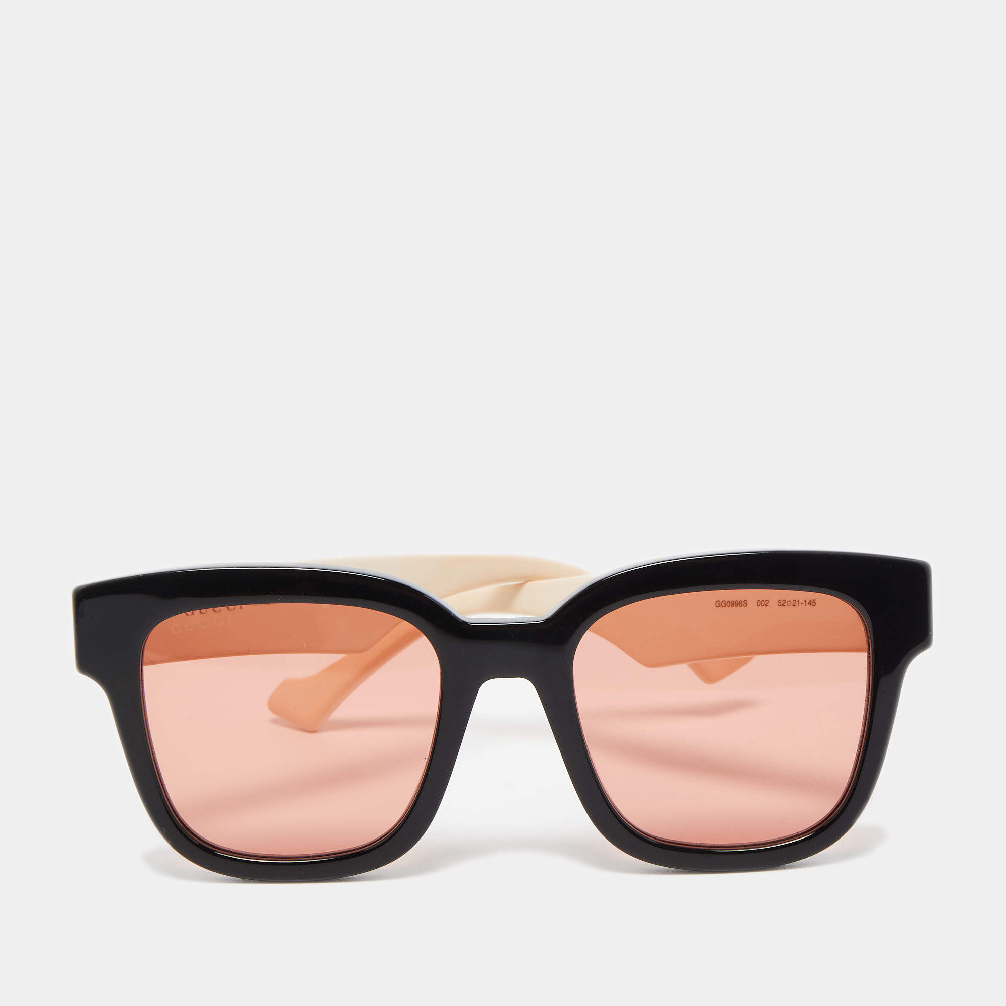 Gucci White/Black GG0998S Double G Square Sunglasses