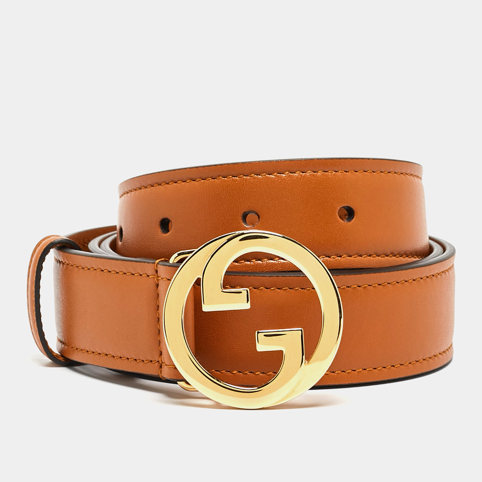 Gucci Tan Leather Blondie Buckle Belt 95 CM Gucci | The Luxury Closet