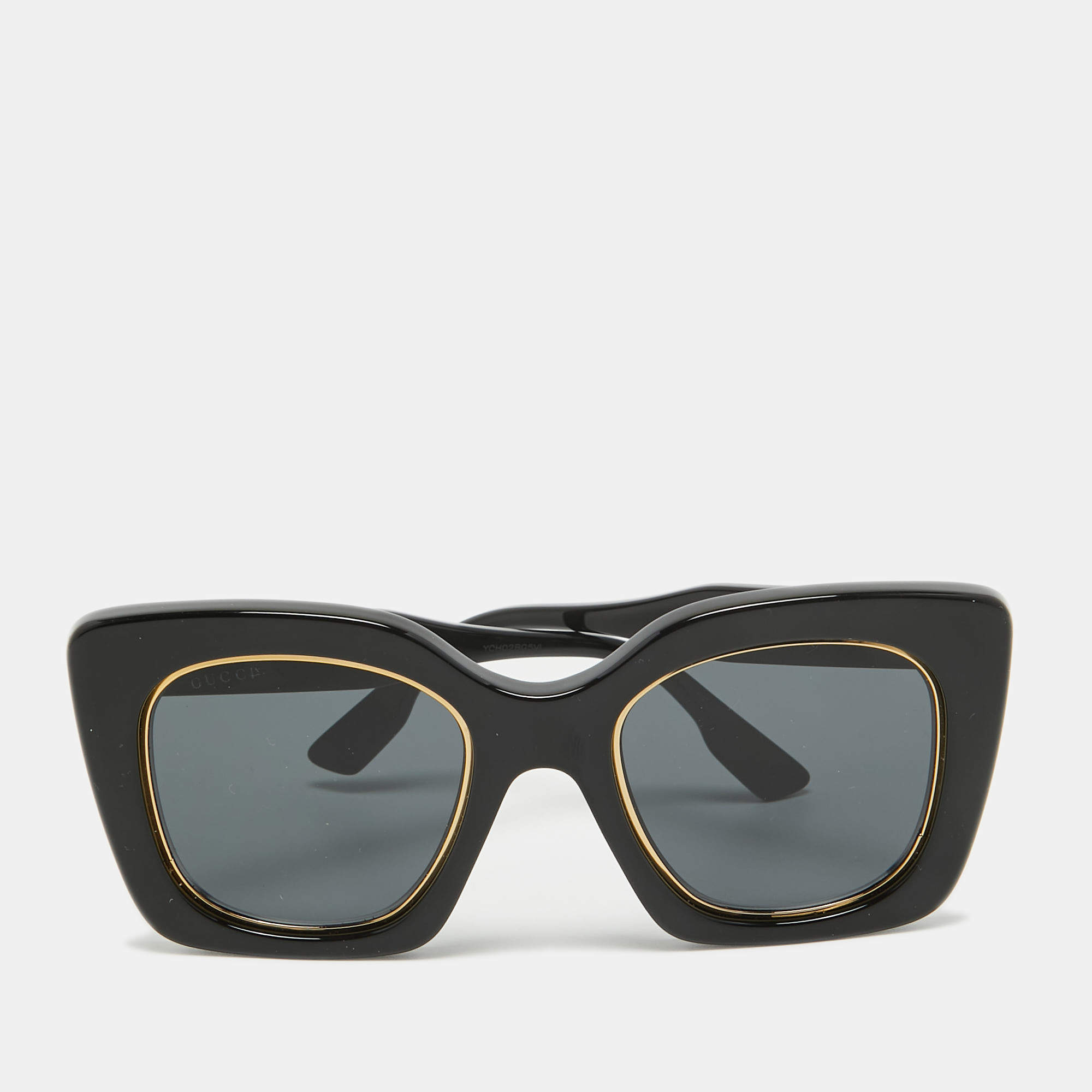 Pre Owned Gucci Black GG1151S Oversize Sunglasses