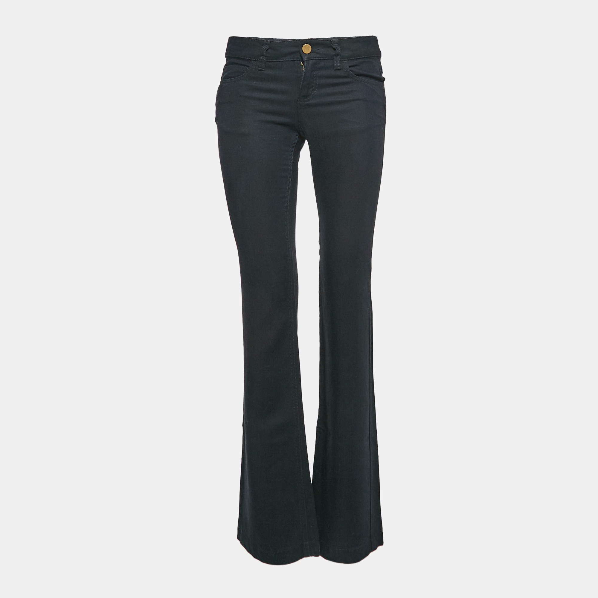 Gucci Black Lyocell Denim 70's Flared Jeans S Waist 30"