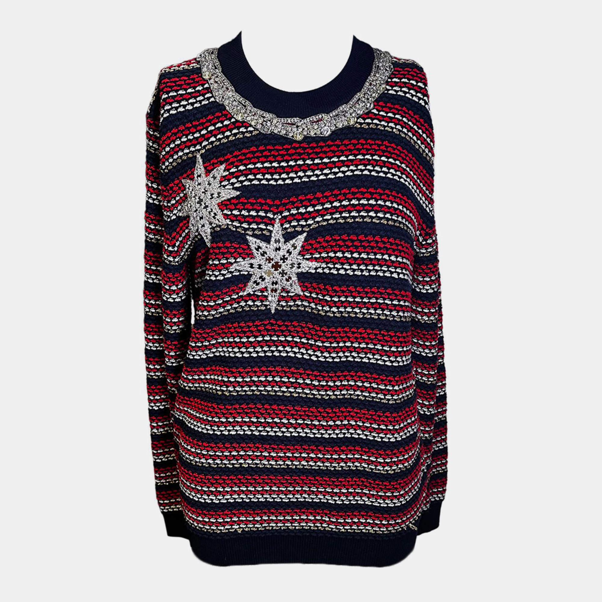 Gucci Knitted Sweater with Star Sequins S