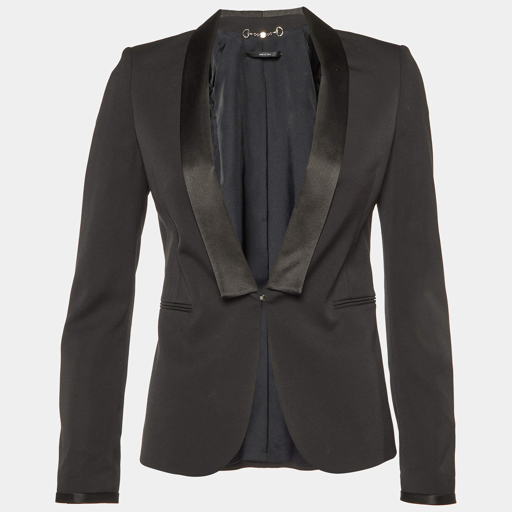 Gucci Black Wool Tuxedo Blazer S