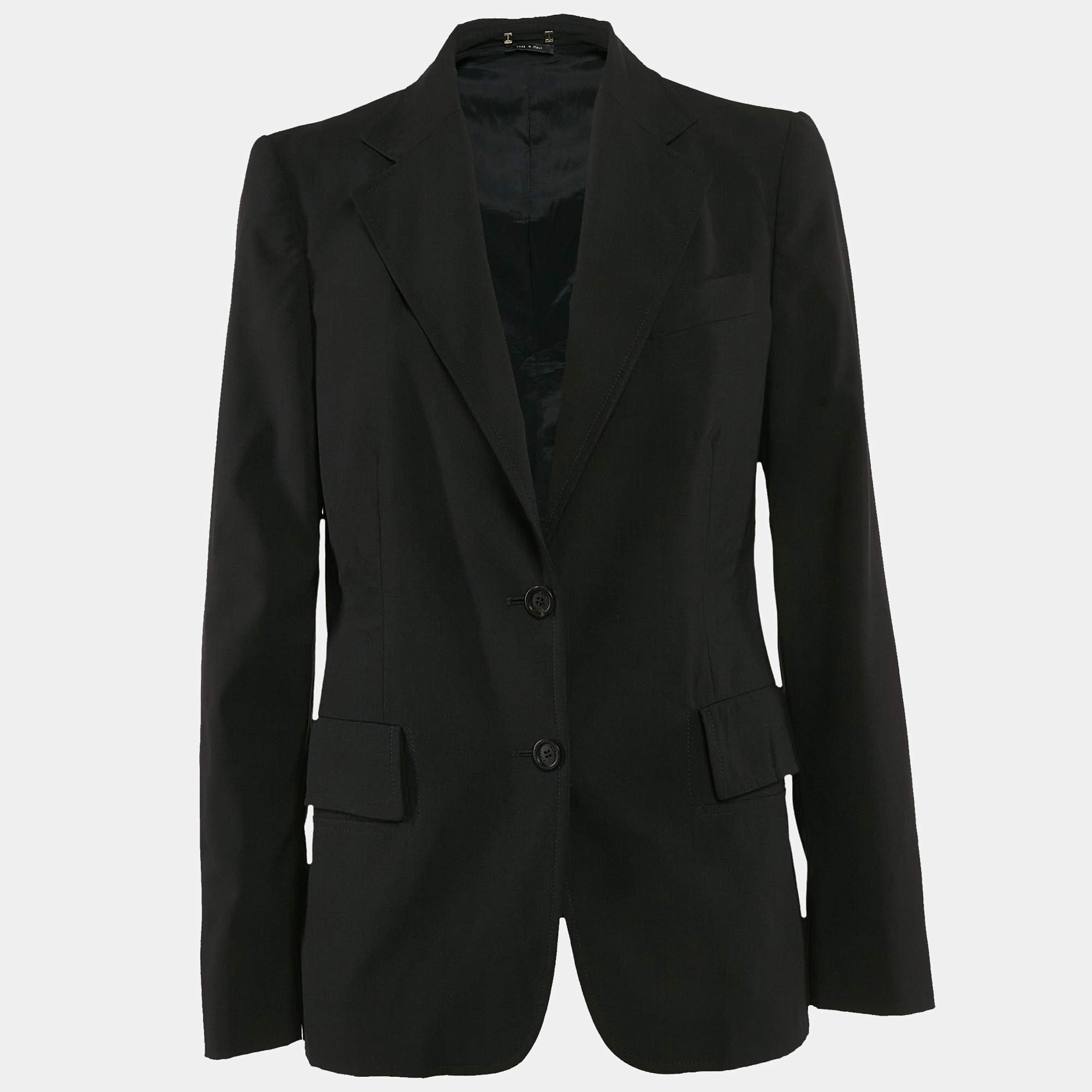 Gucci Black Wool Single Breasted Blazer M