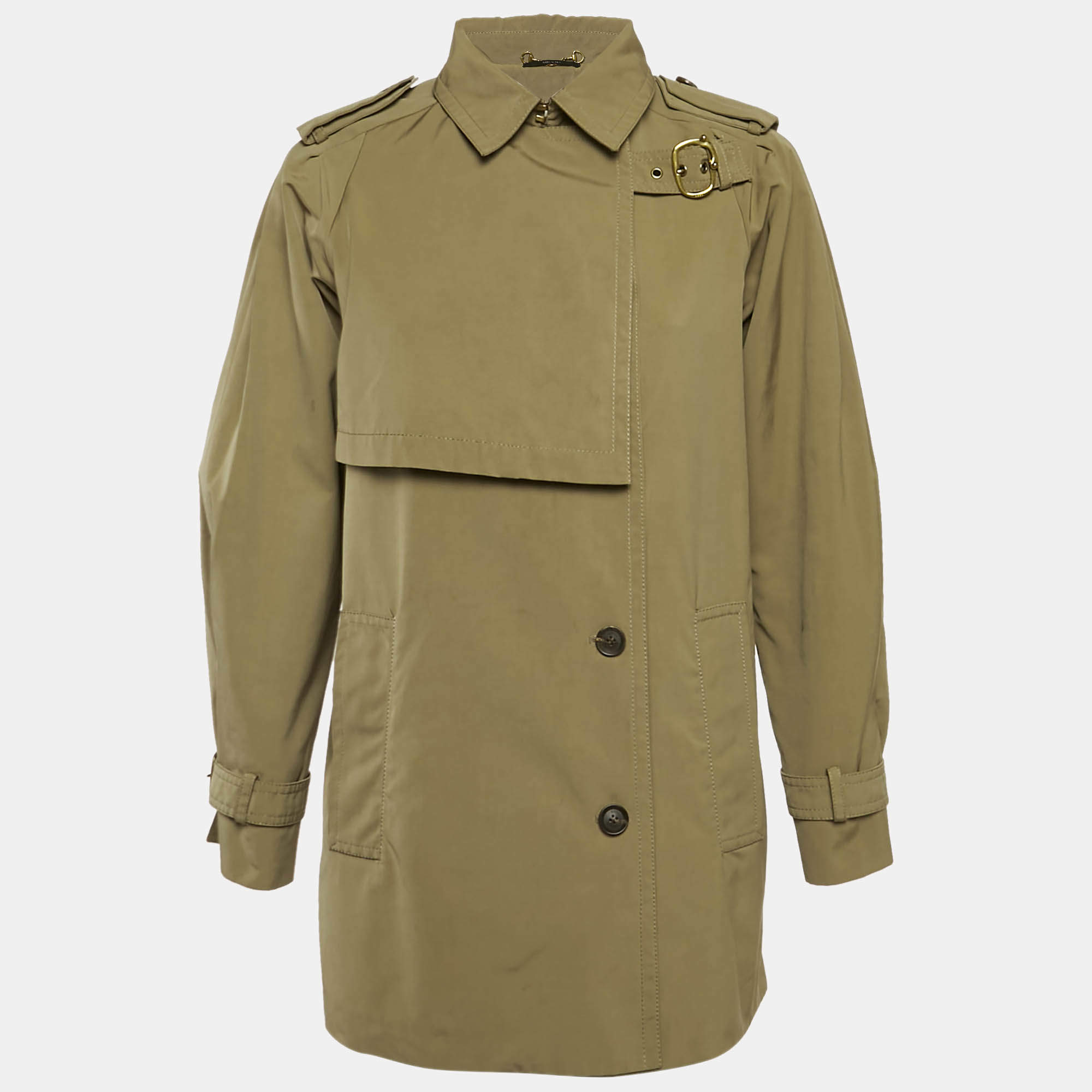 Gucci Brown Cotton Blend Trench Coat M