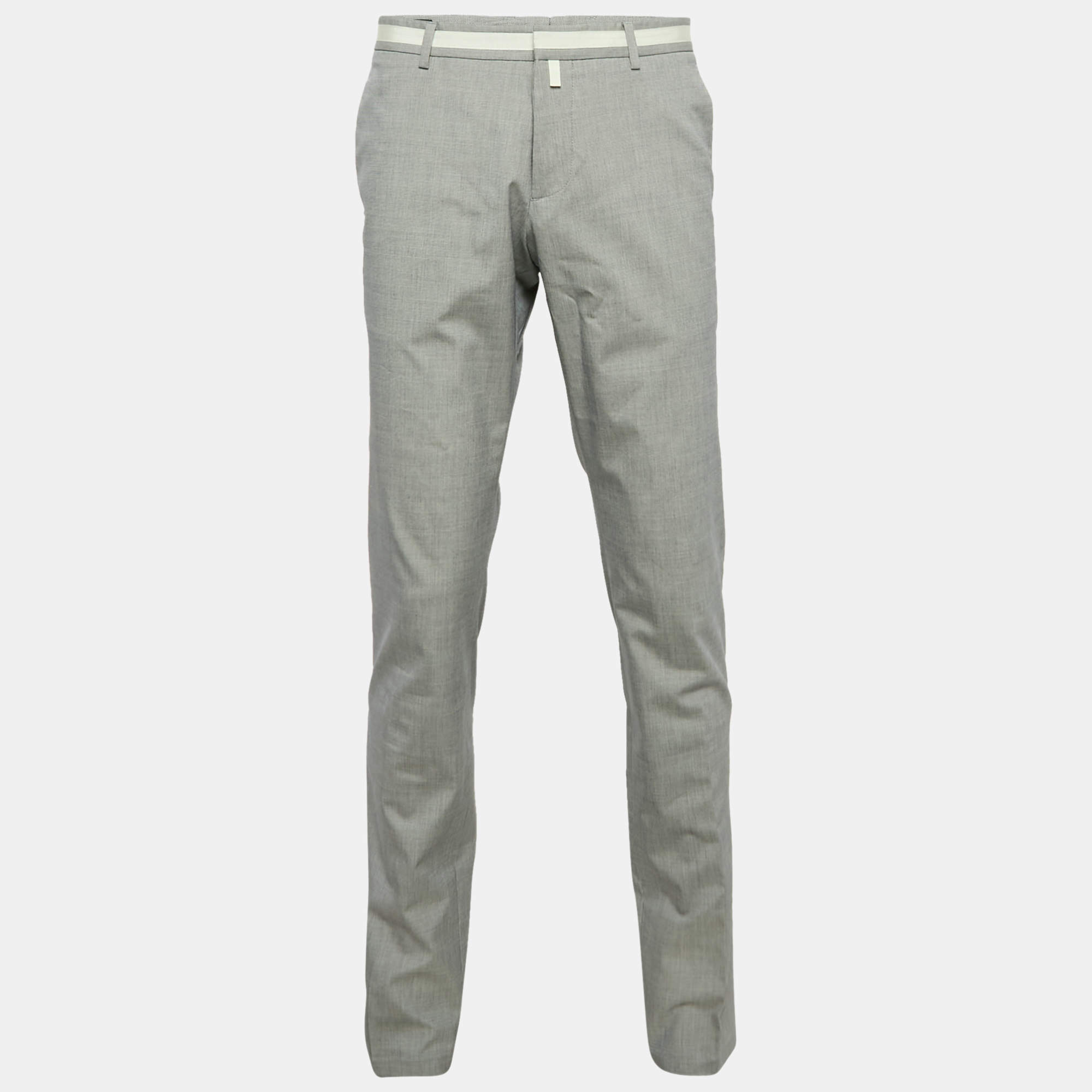 Gucci Grey Cotton Blend Formal Trousers XL