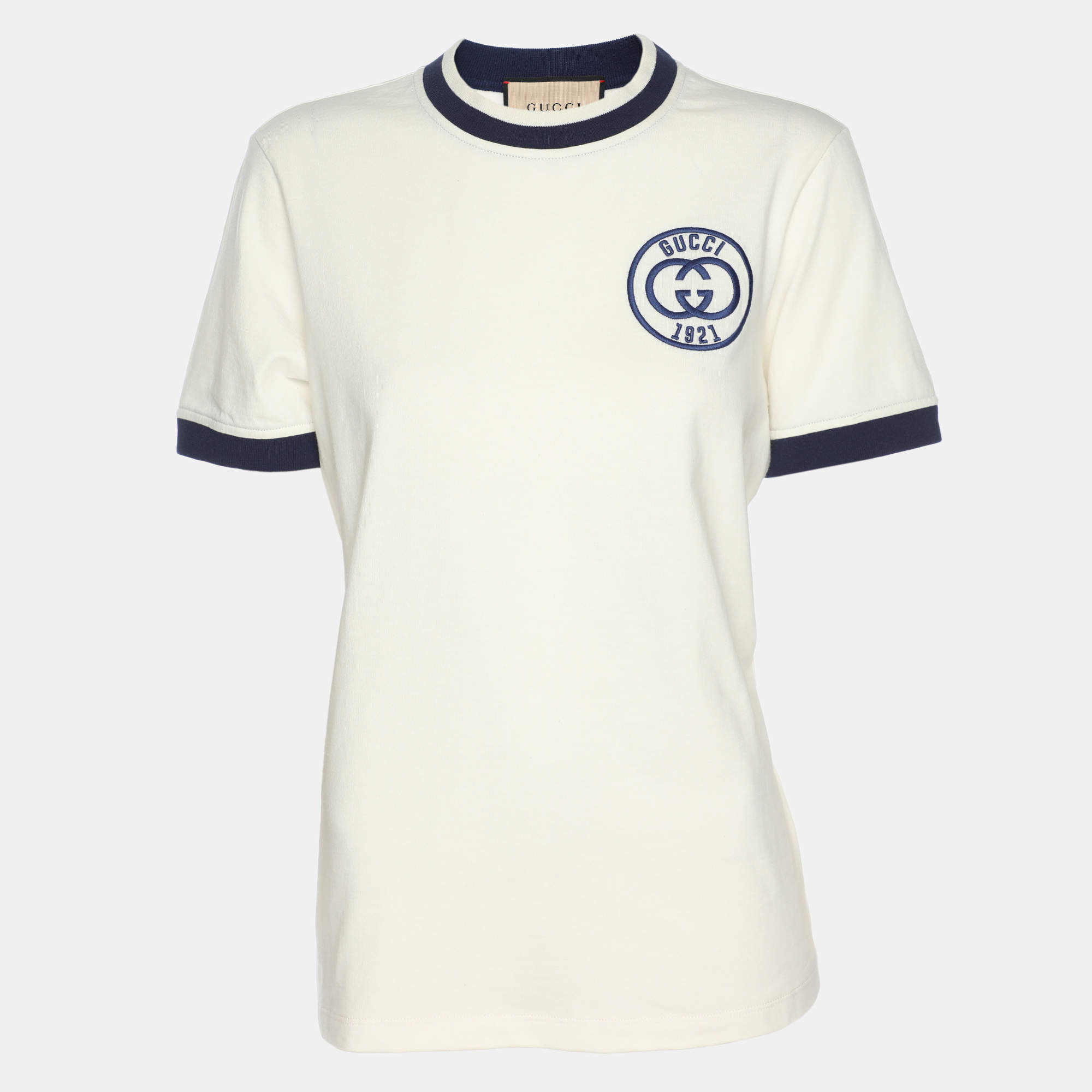 Gucci Cream Cotton Retro T-Shirt M