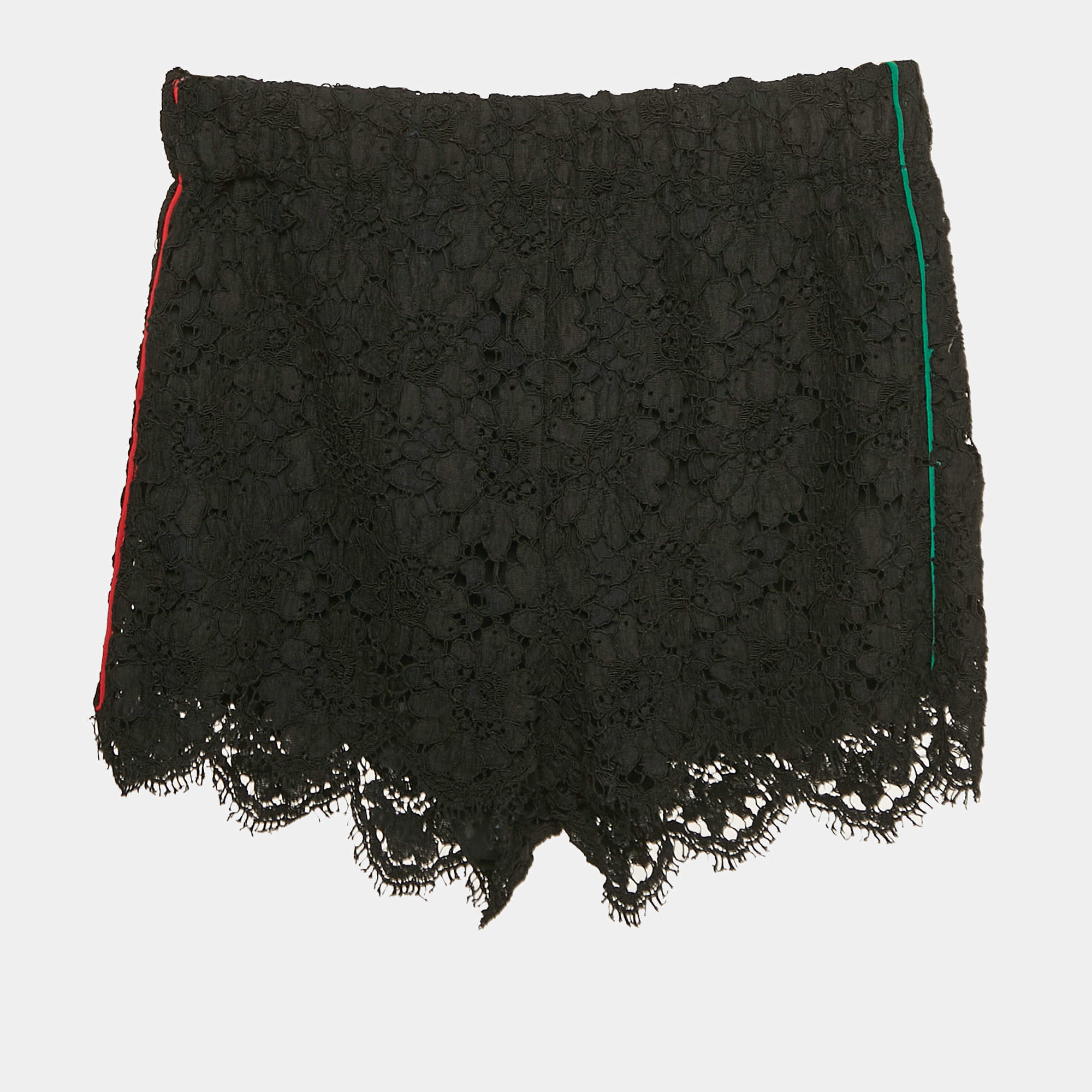 Gucci Black Lace Contrast Trimmed Short XS