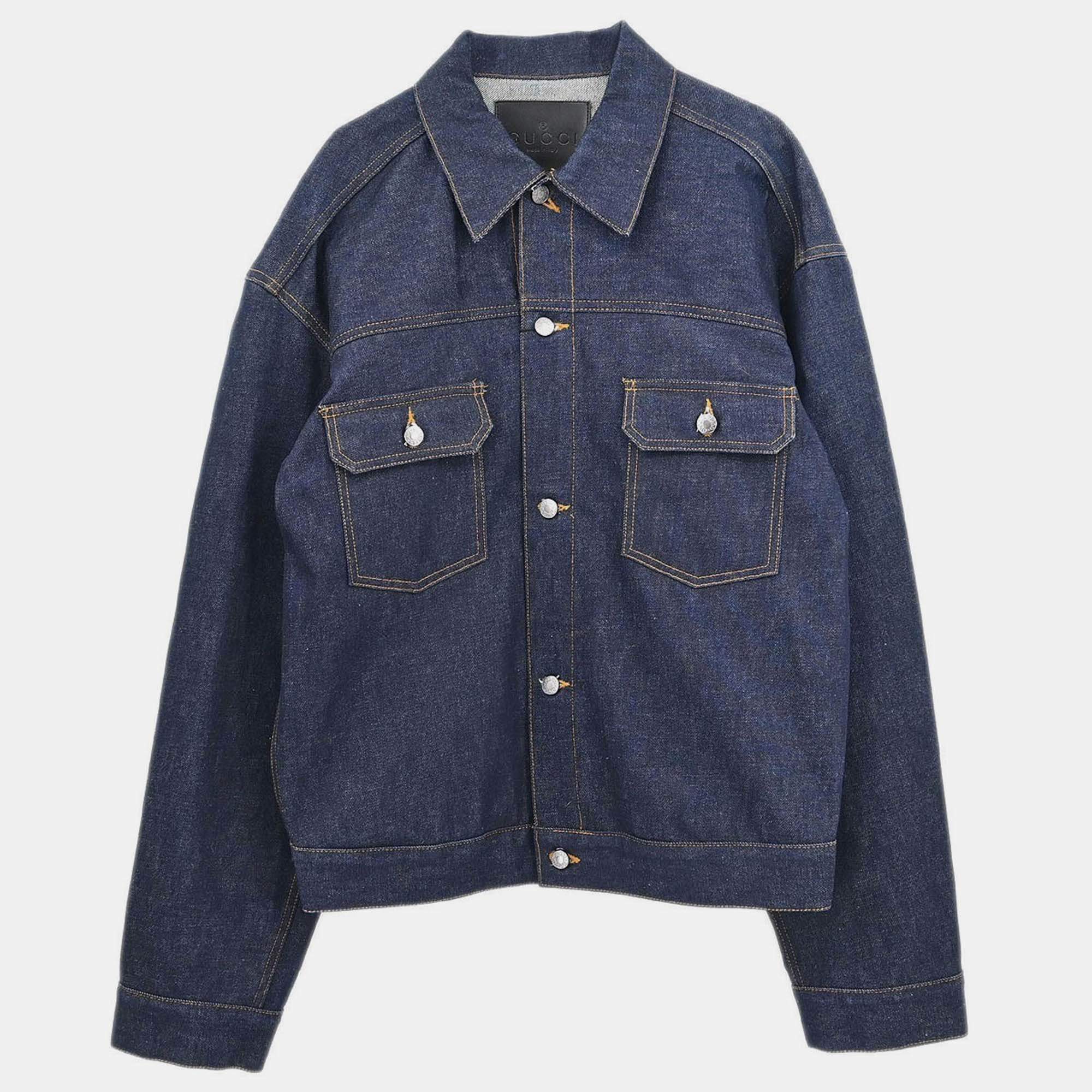 Pre Owned Gucci Denim Jacket Indigo XL