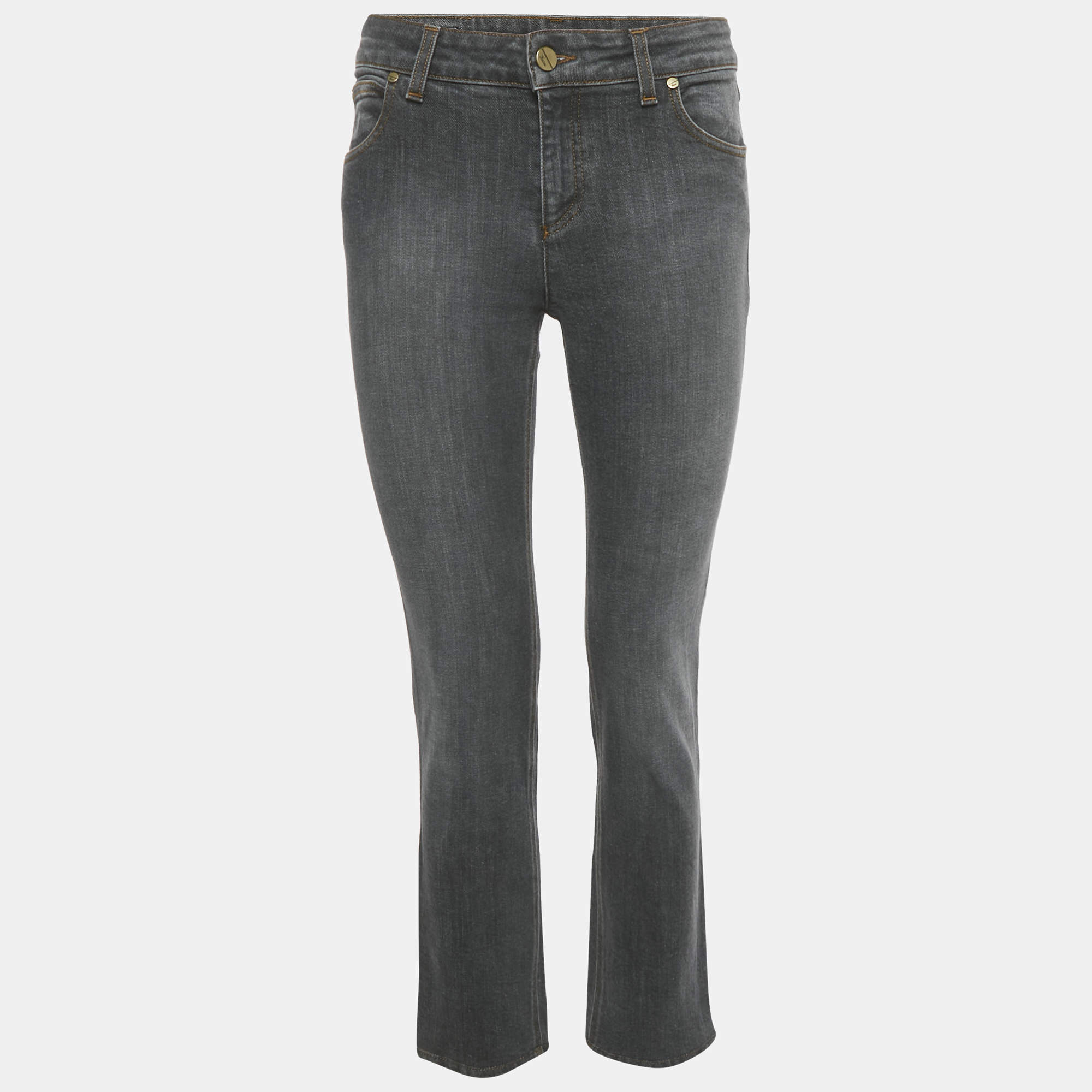 Pre Owned Gucci Grey Denim Skinny Jeans M/Waist 27"