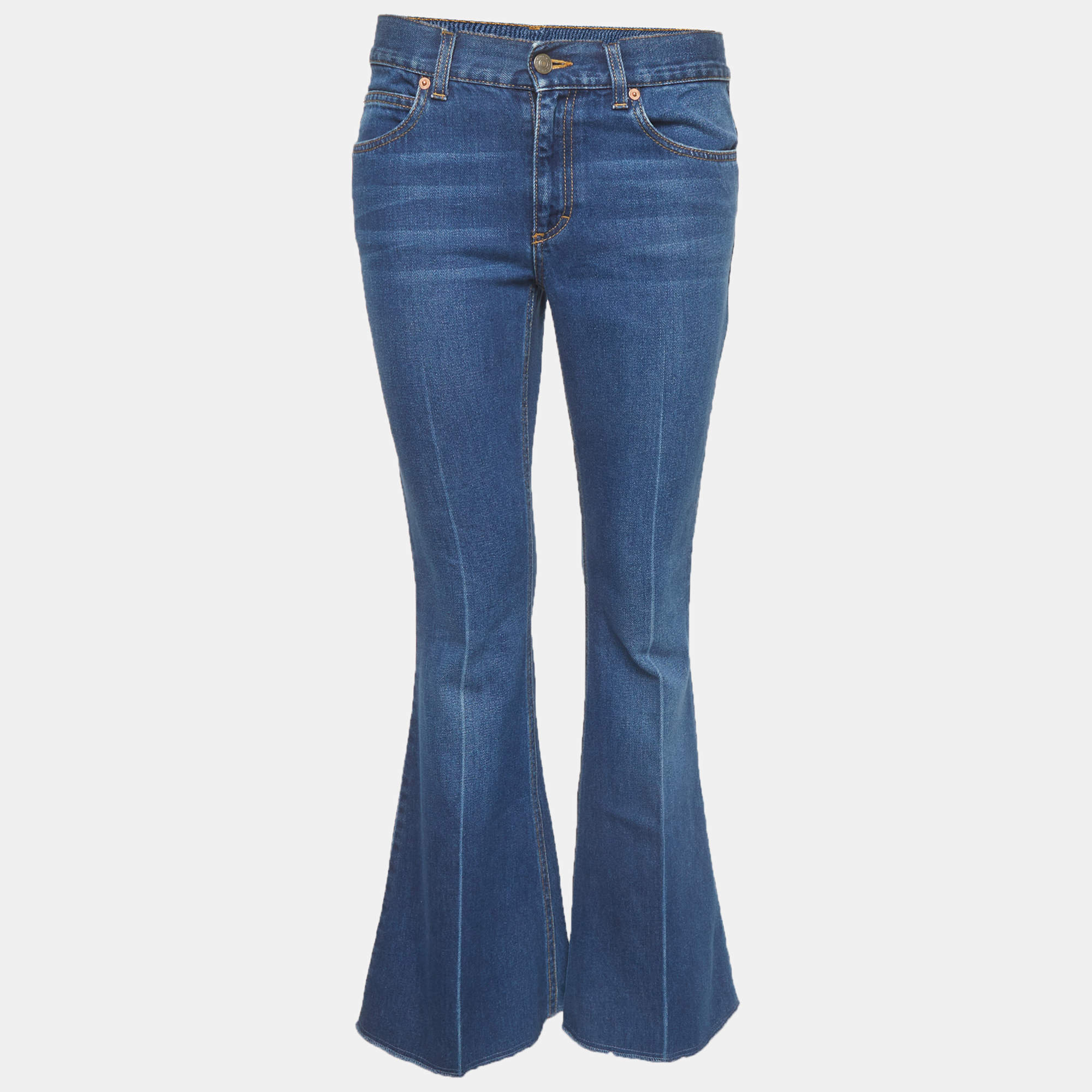 مملوكة مسبقًا Gucci Blue Faded Denim Boot Cut Jeans S/Waist 30"