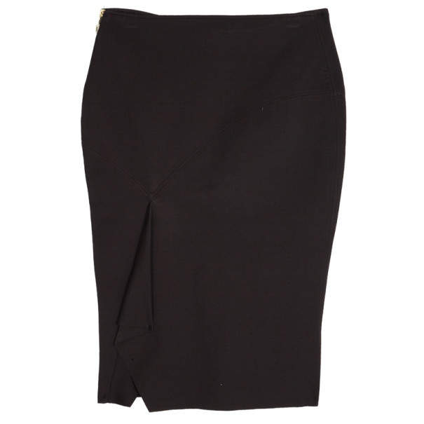 Pre Owned Gucci Ruffled Pencil Skirt XS