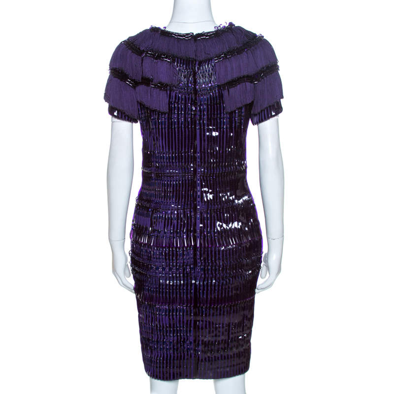 purple gucci dress