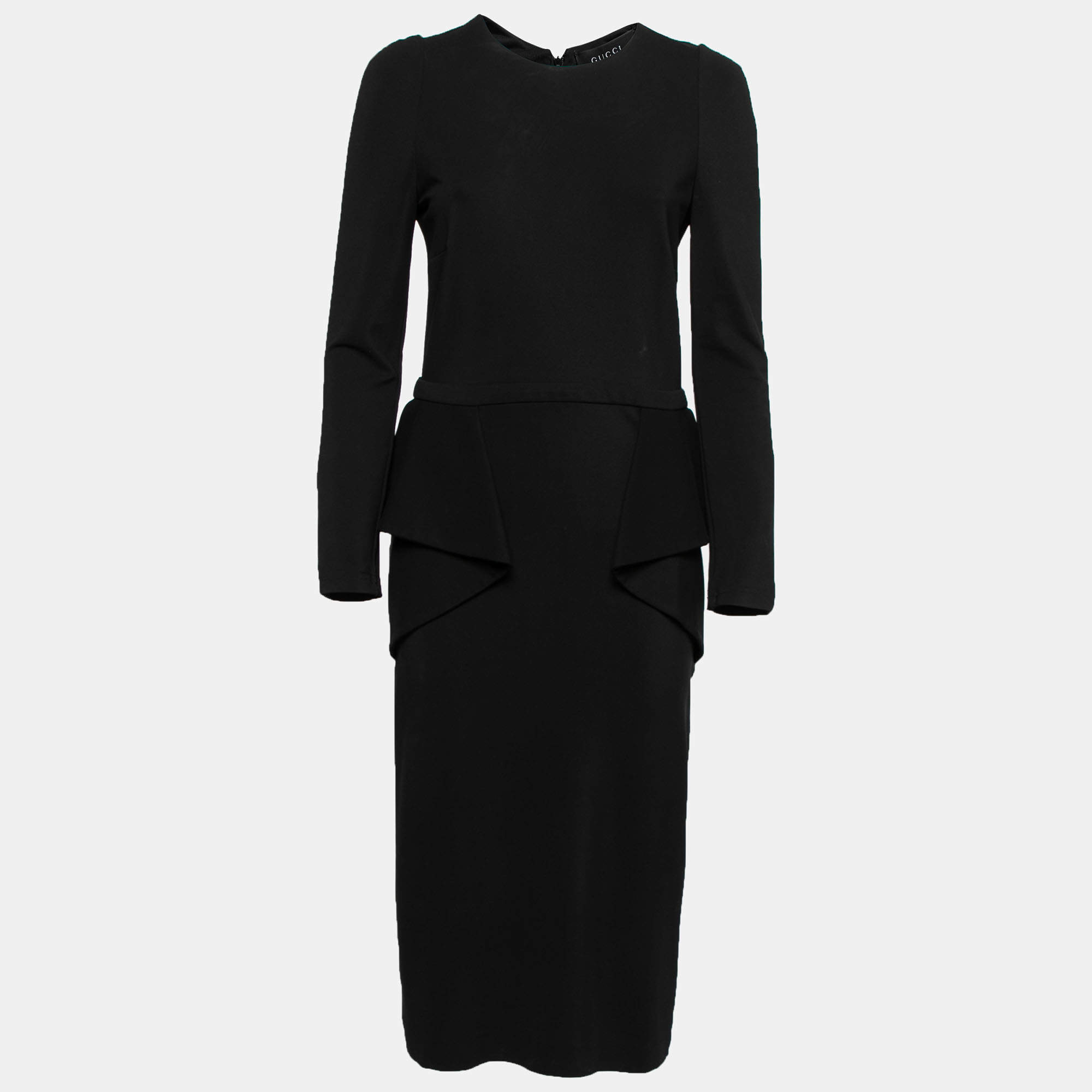 gucci black long sleeve dress