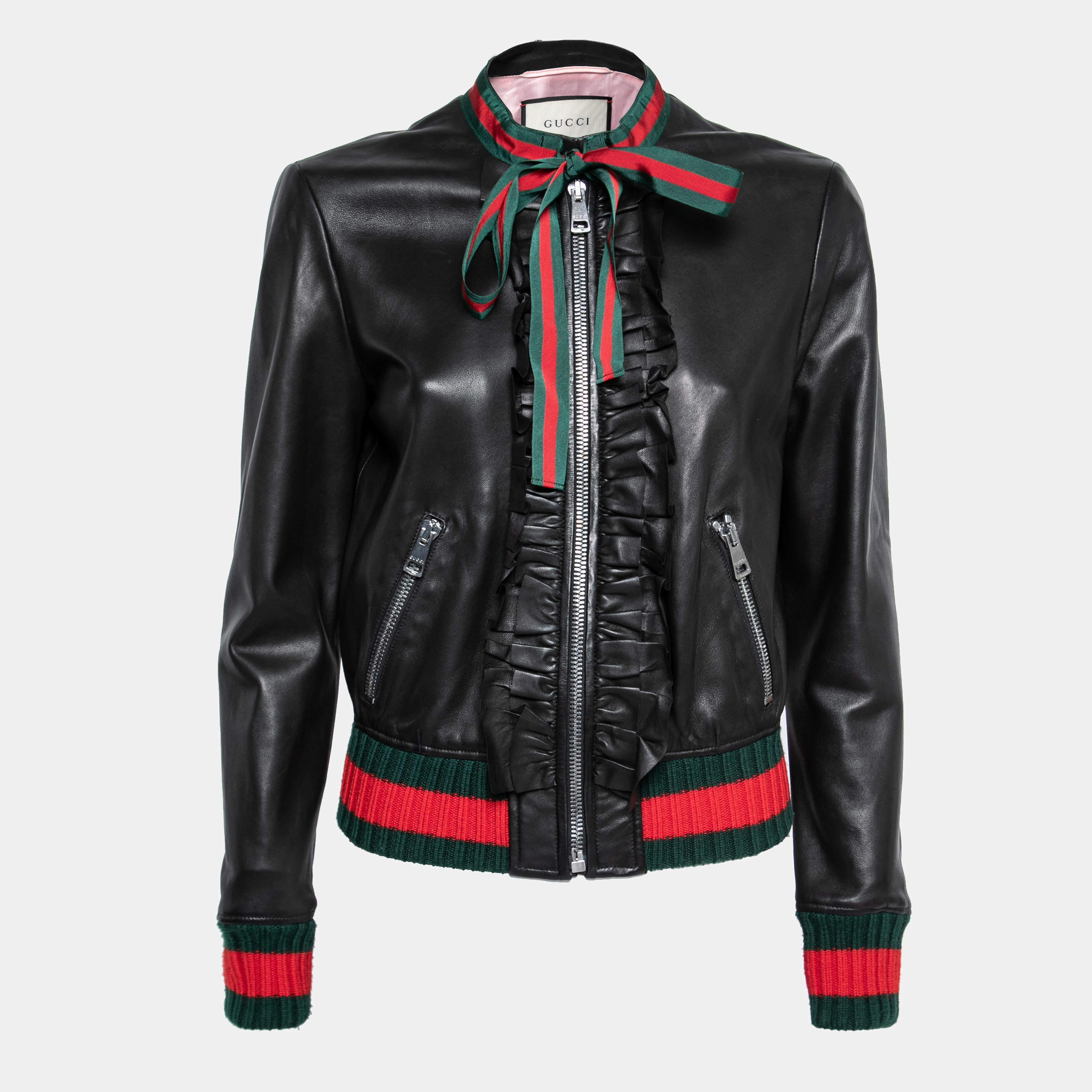 Gucci GRG Taped Leather Bomber Jacket | atelier-yuwa.ciao.jp
