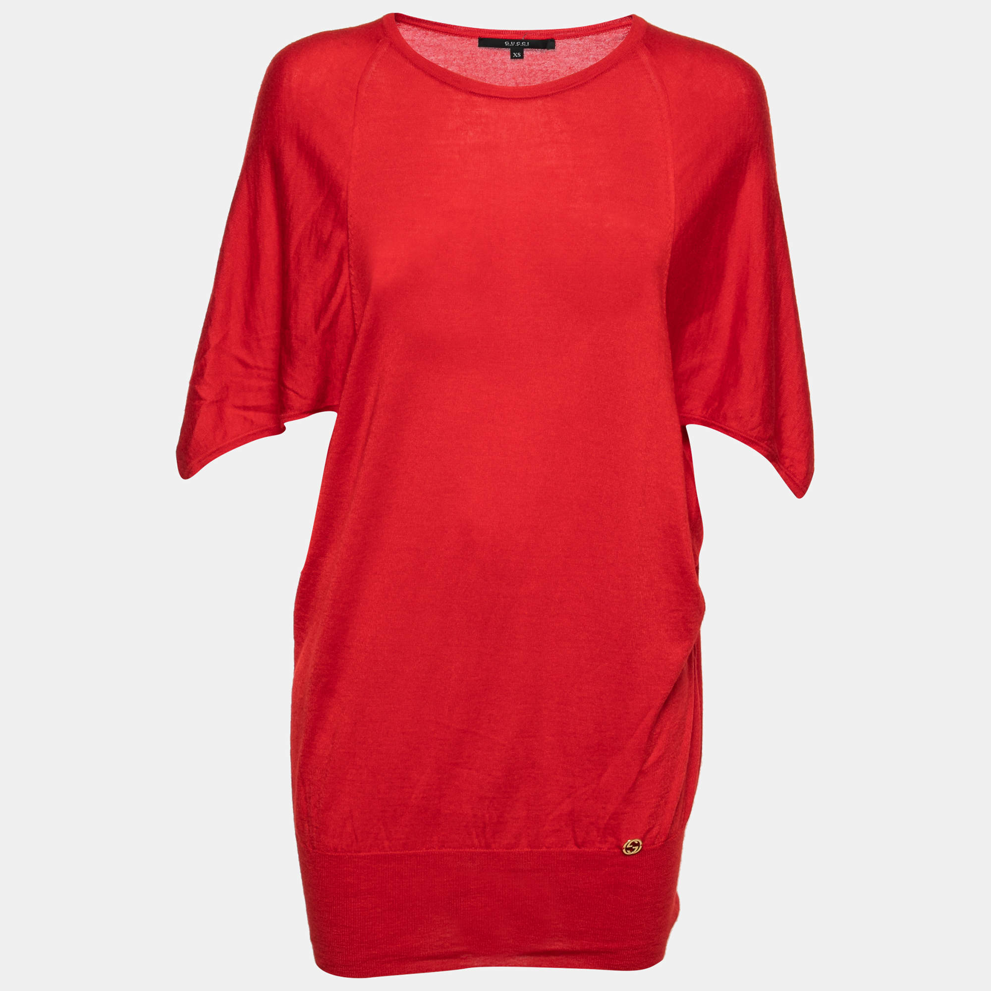Gucci Red Cashmere & Wool Knit Jumper XS
