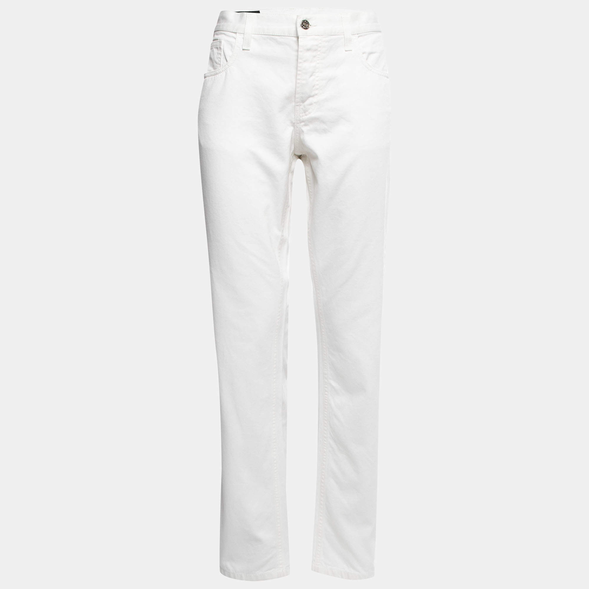 Gucci White Denim Skinny Fit Jeans XL Waist 36"