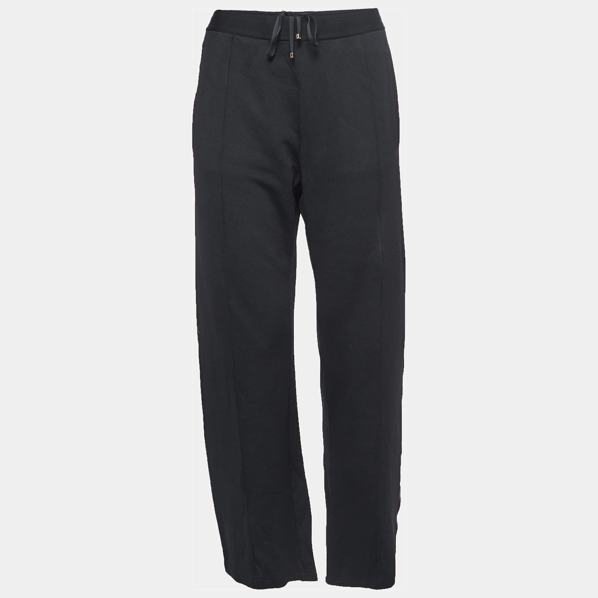 Gucci Black Knit Side Paneled Straight Fit Pants M