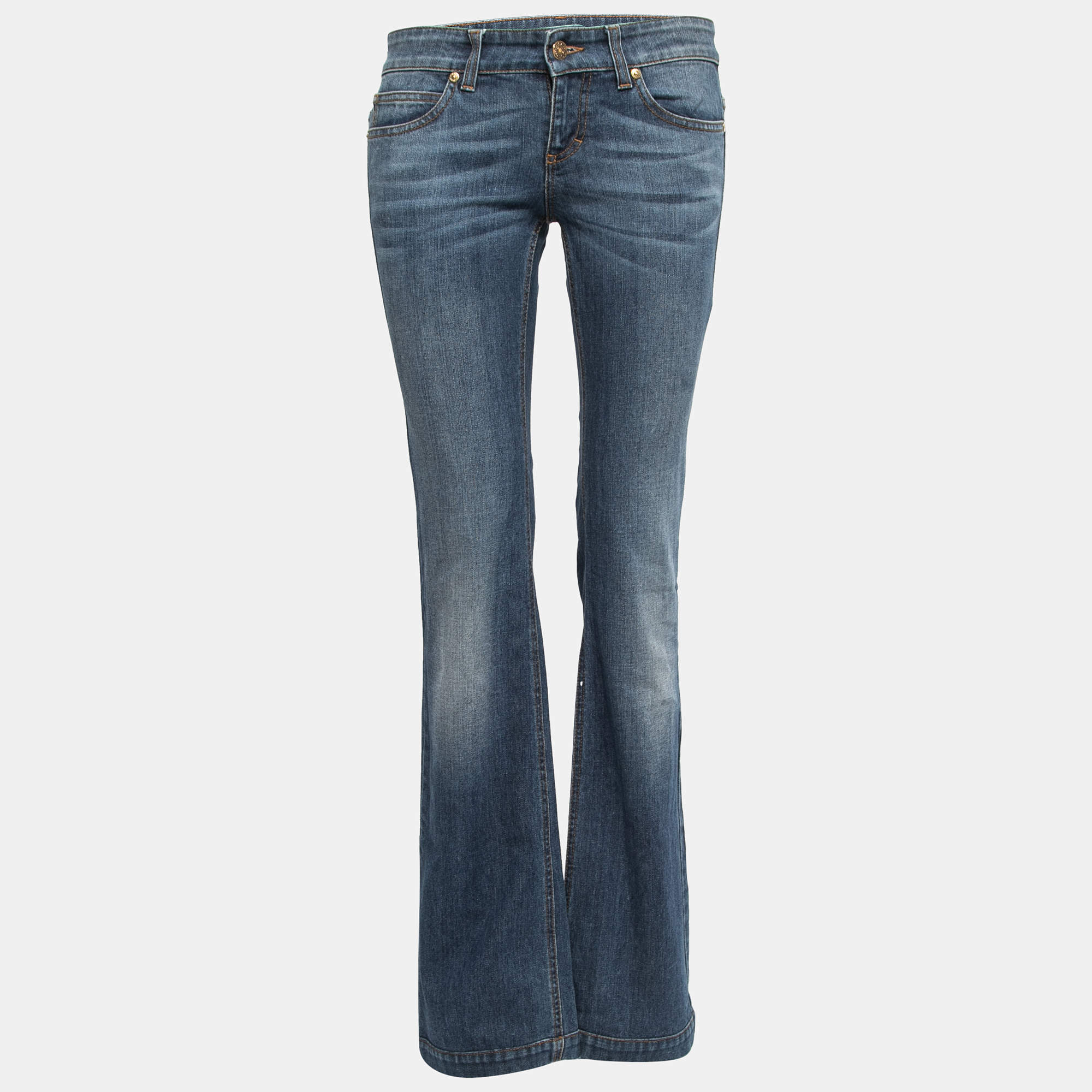 Gucci Blue Denim Flared Jeans S Waist 30"