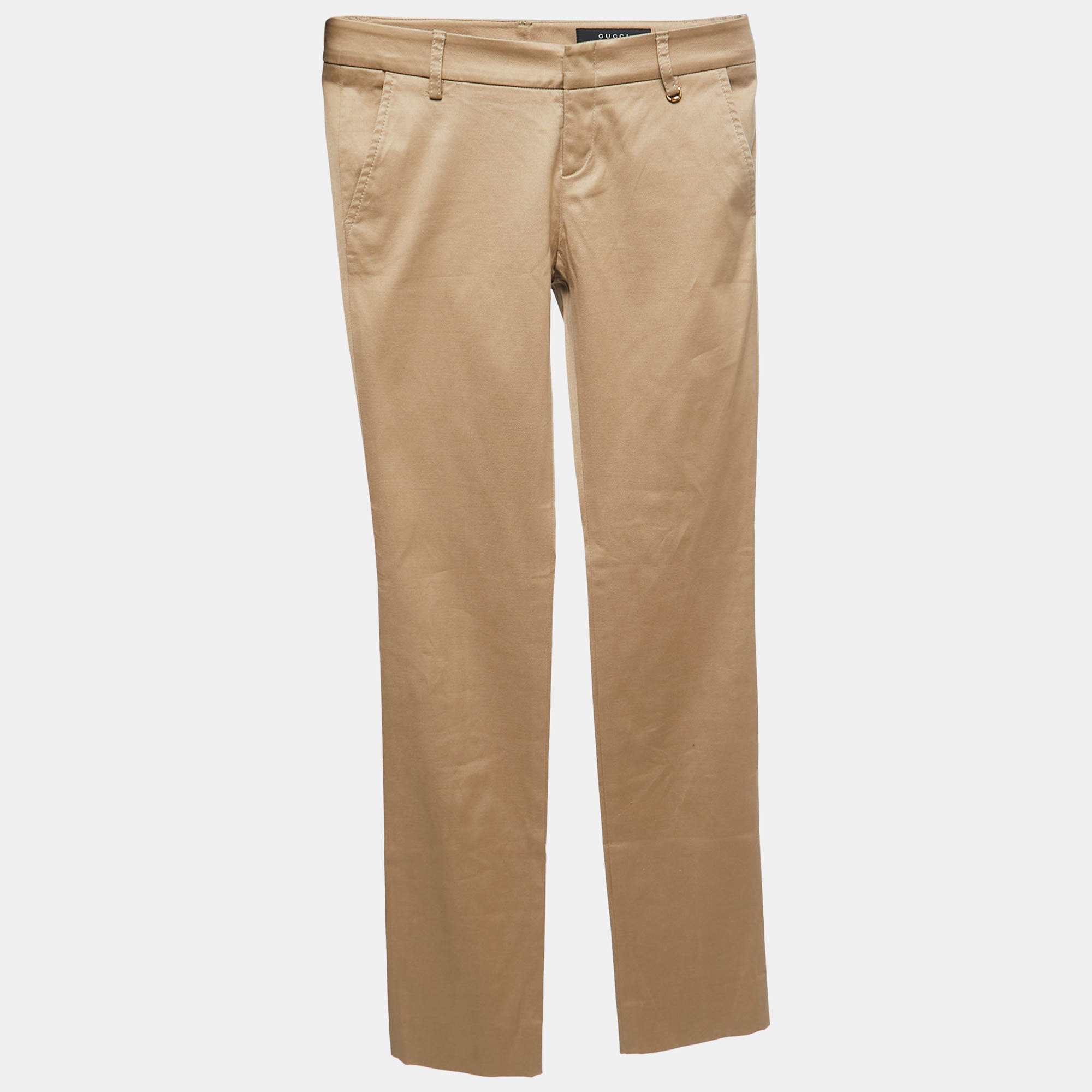 Gucci Beige Cotton Trousers S