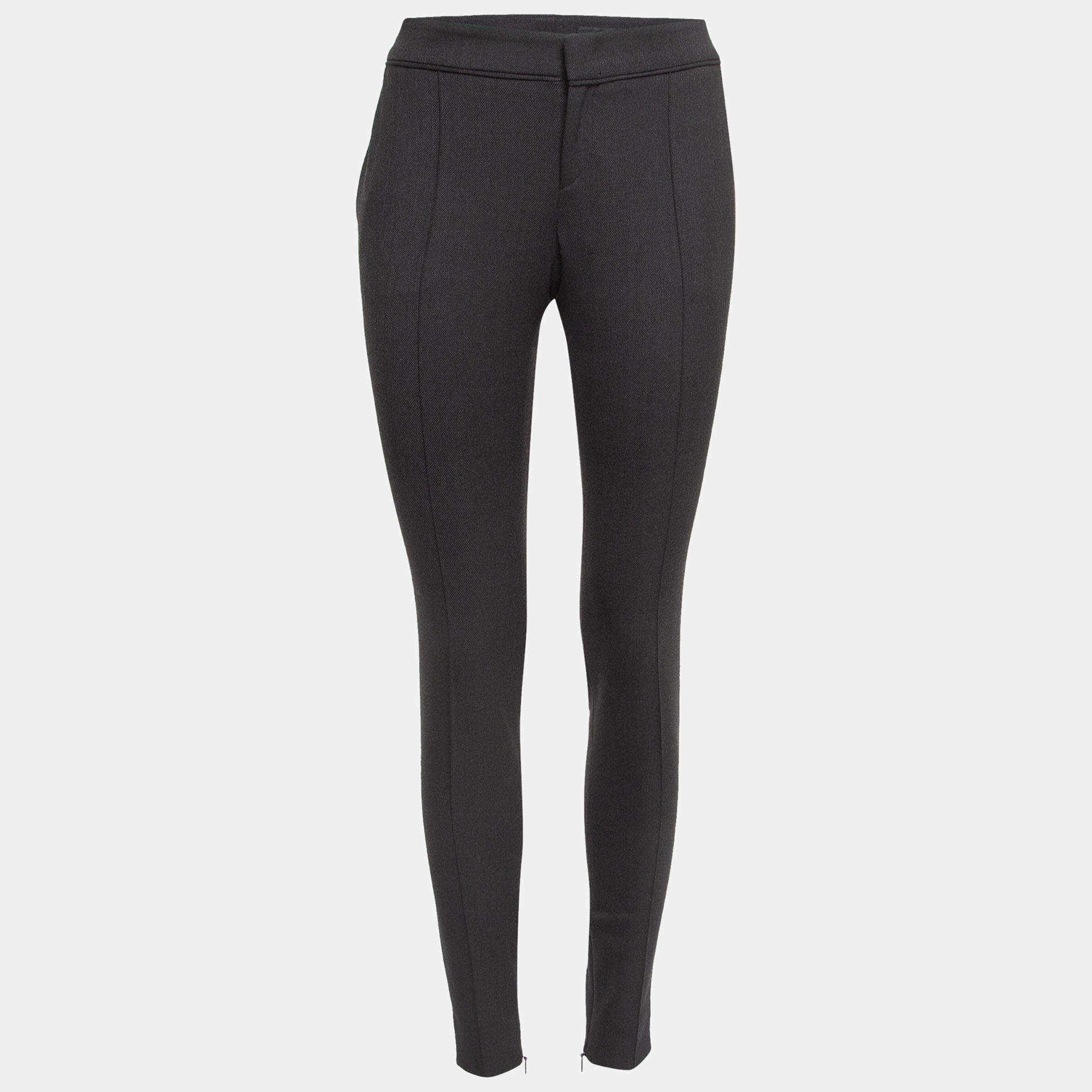 Gucci Grey Wool Blend Buttoned Formal Trousers M