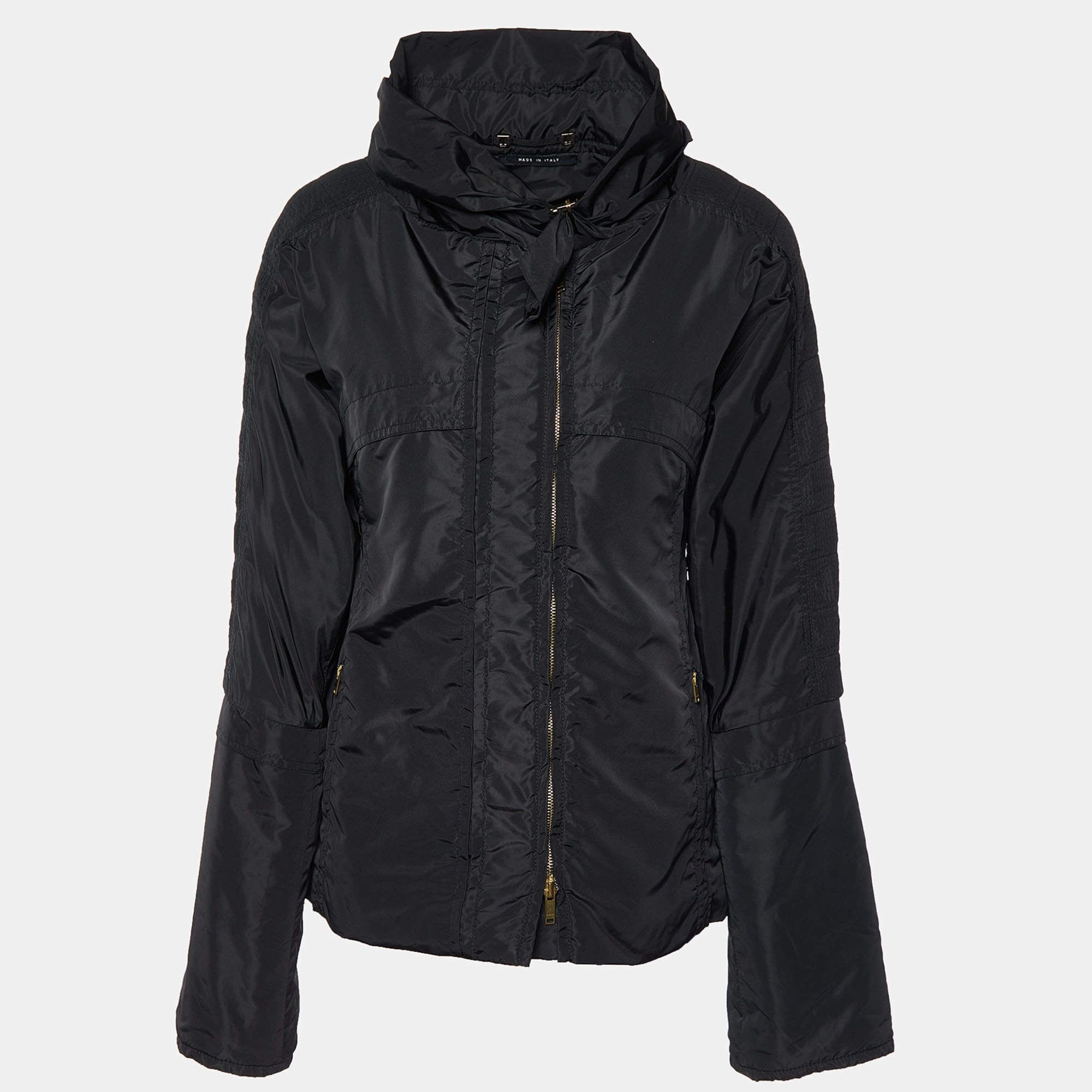Gucci Black Nylon Hooded Puffer Jacket M