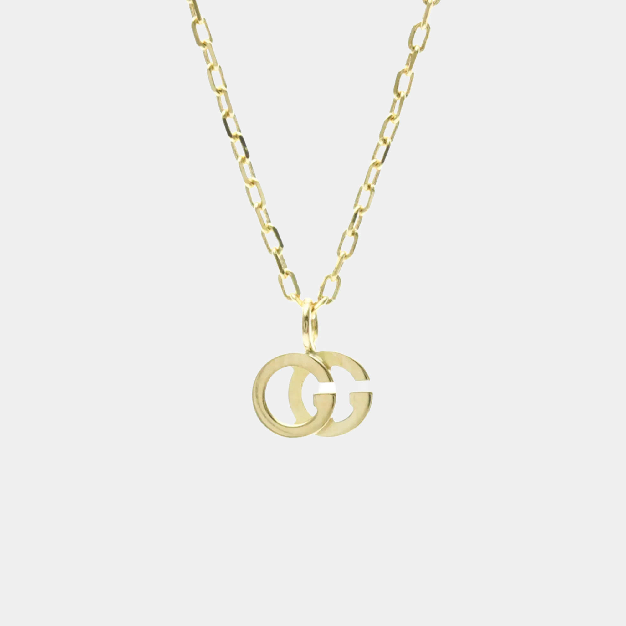 Pre Owned Gucci GG Running Necklace Yellow Gold (18K) Topaz Pendant Necklace (Gold)