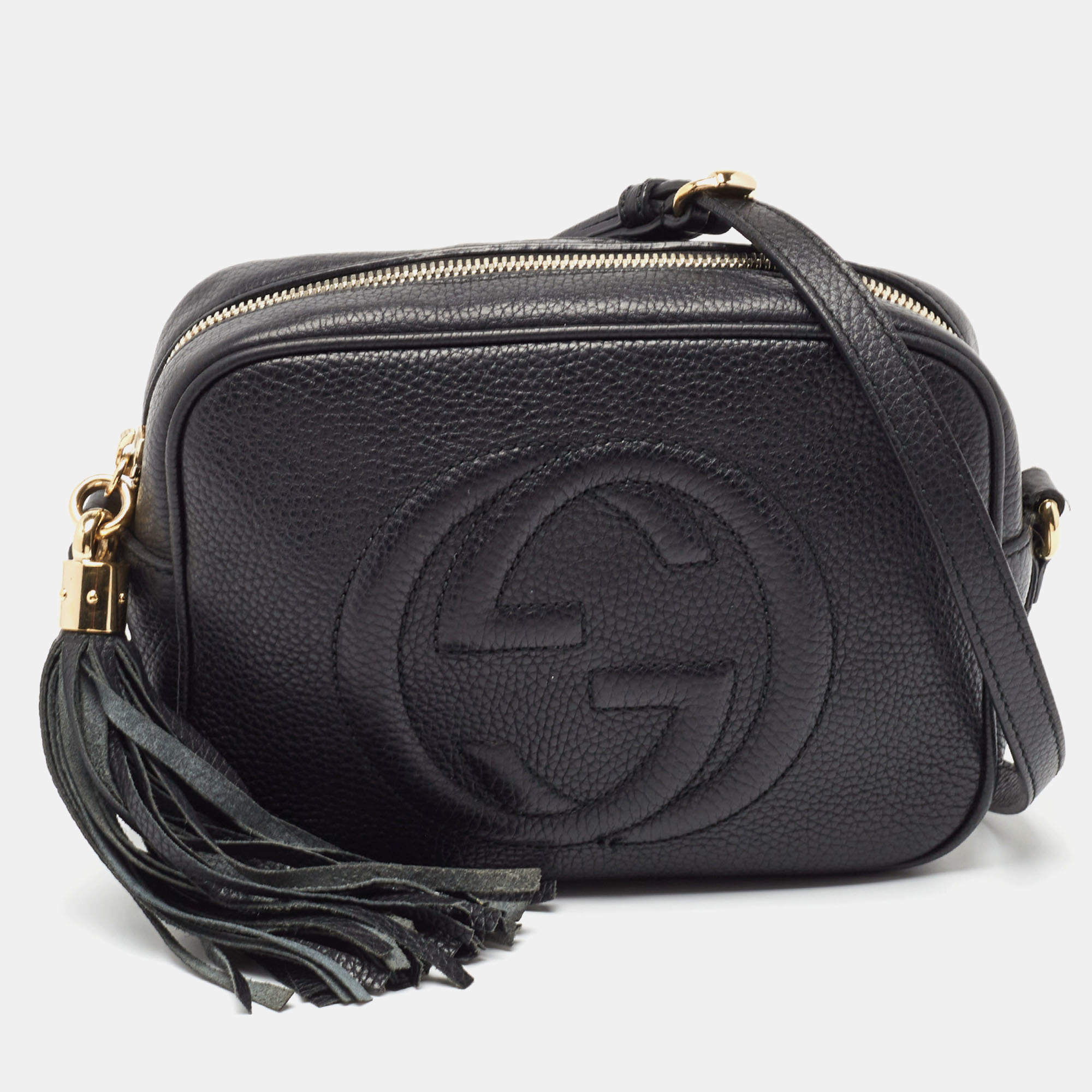 مملوكة مسبقًا Gucci Black Leather Small Soho Disco Crossbody Bag