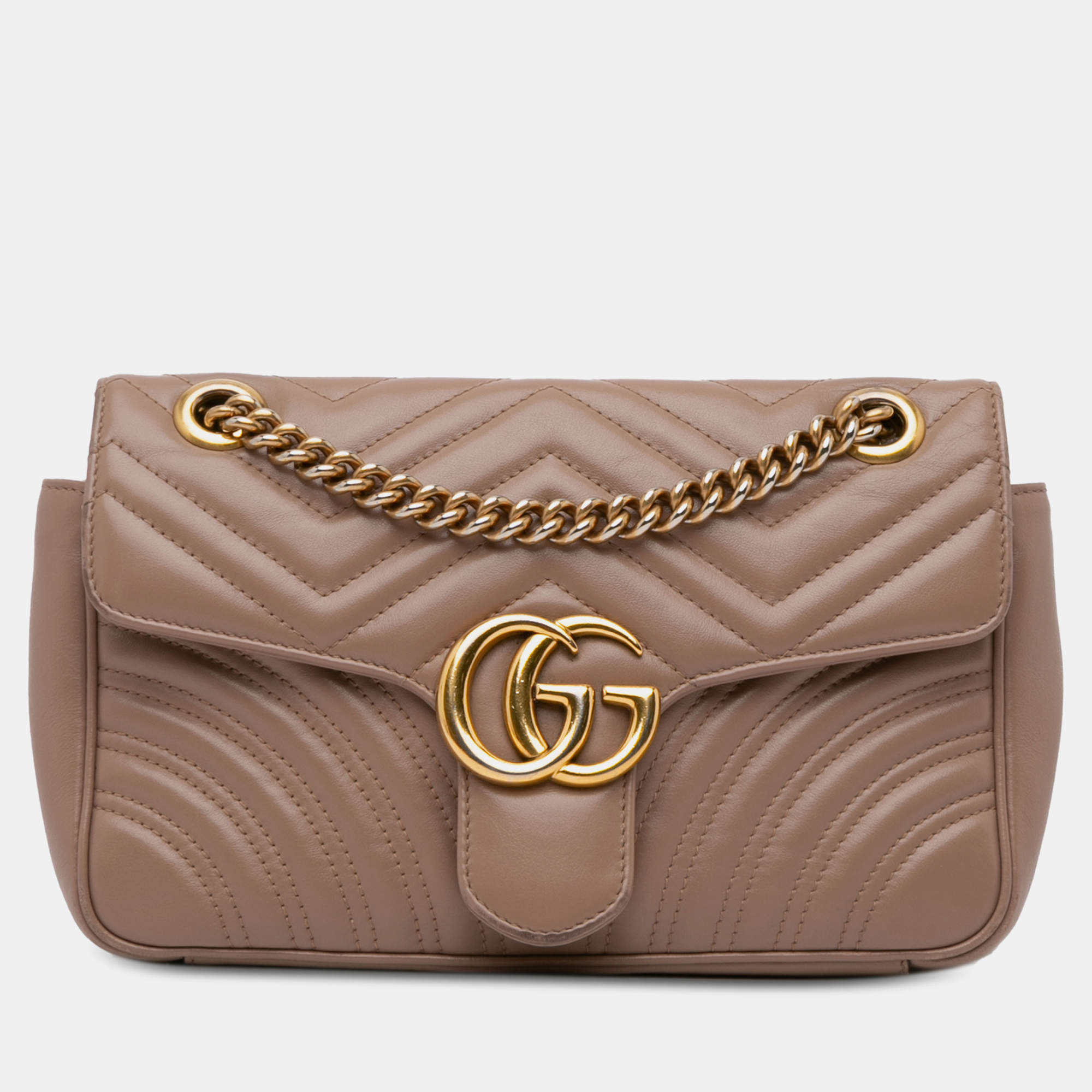 Pre Owned Gucci Small GG Marmont Matelasse Crossbody Bag