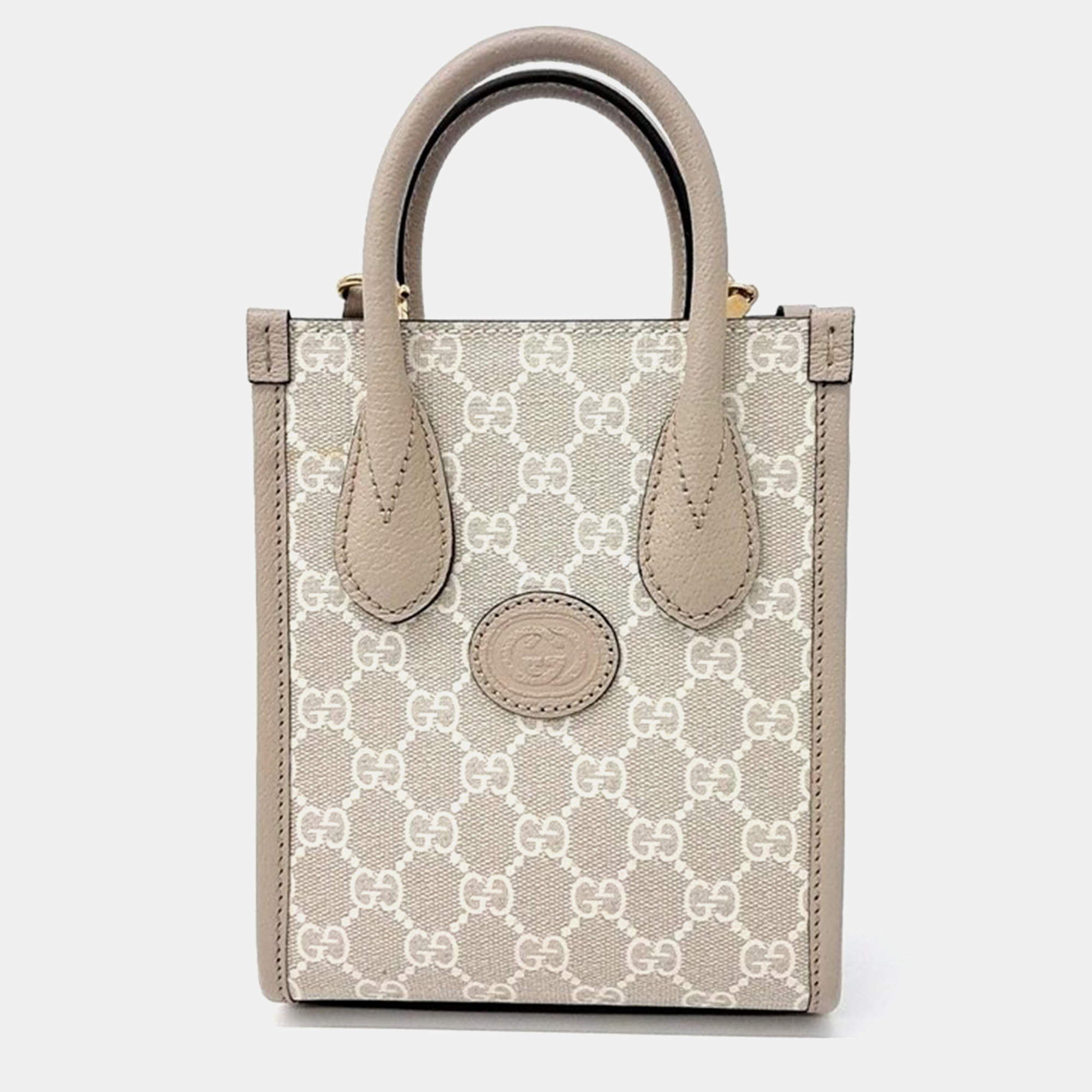 Gucci Beige Interlocking G Mini Tote Bag 