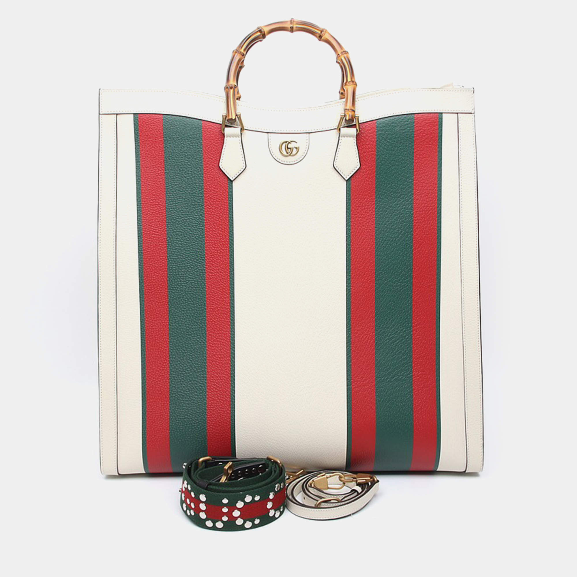 مملوكة مسبقًا Gucci White Diana Maxi Tote Bag