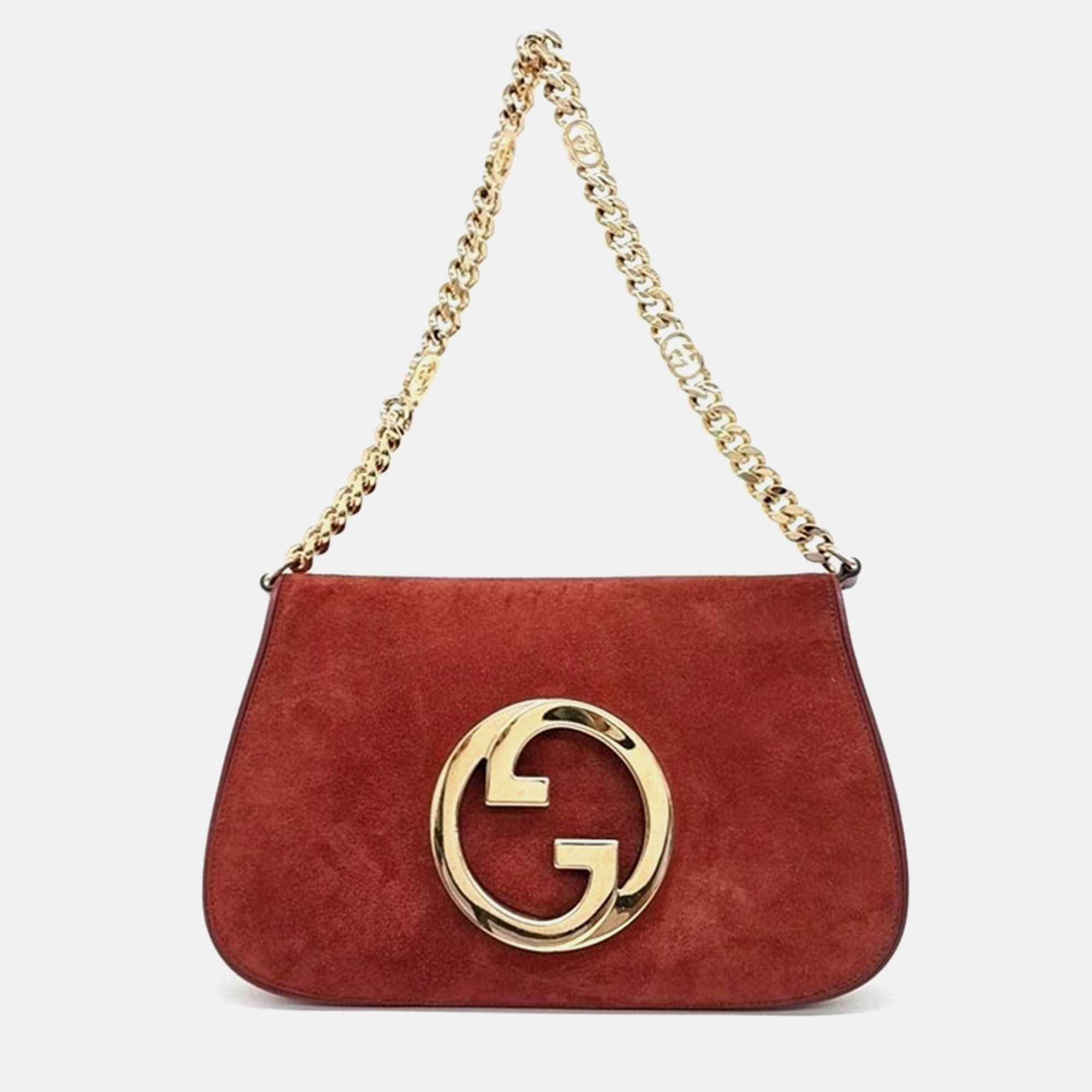 Gucci Suede Blondie Shoulder Bag