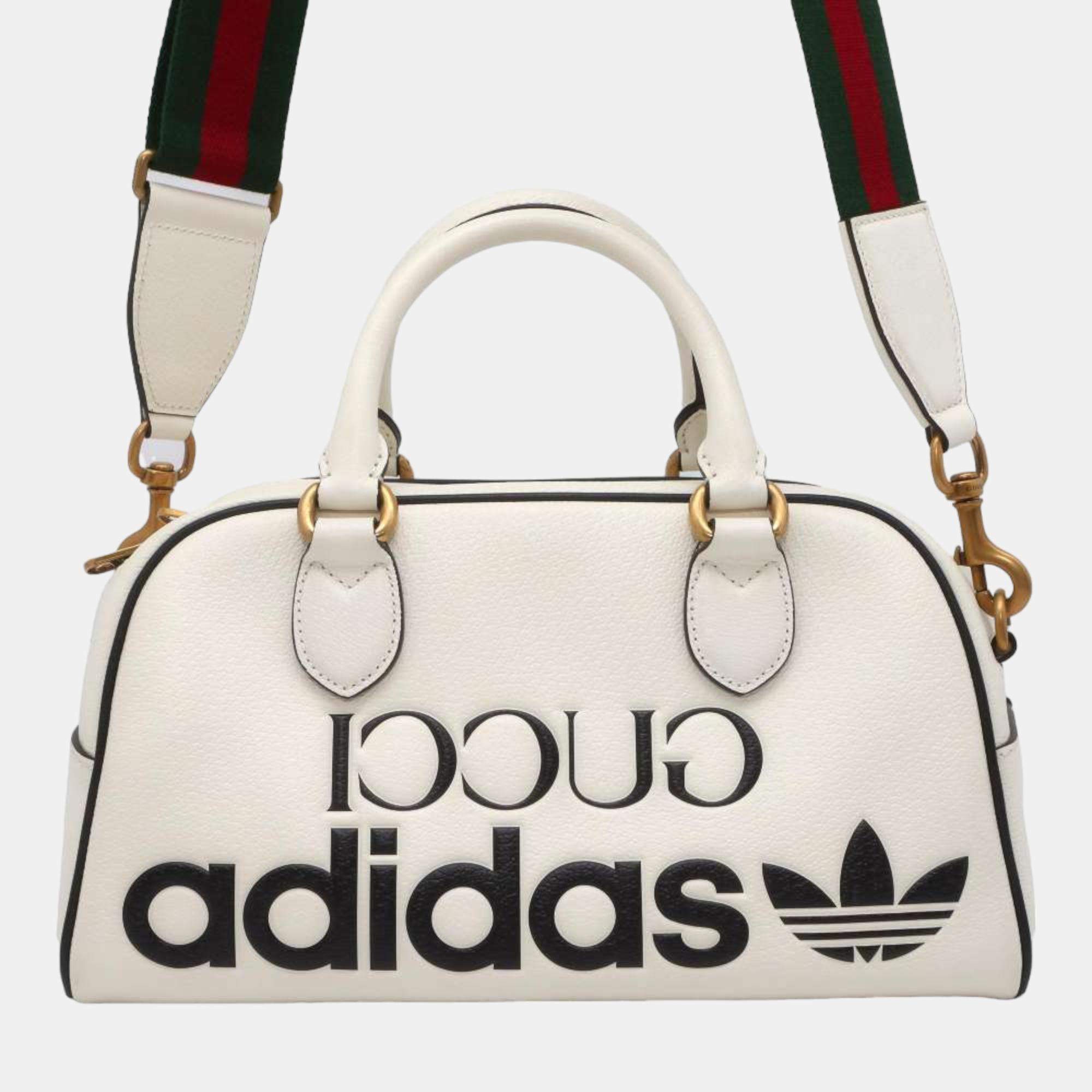 Gucci x Adidas White Leather Mini Duffel Bag Gucci TLC