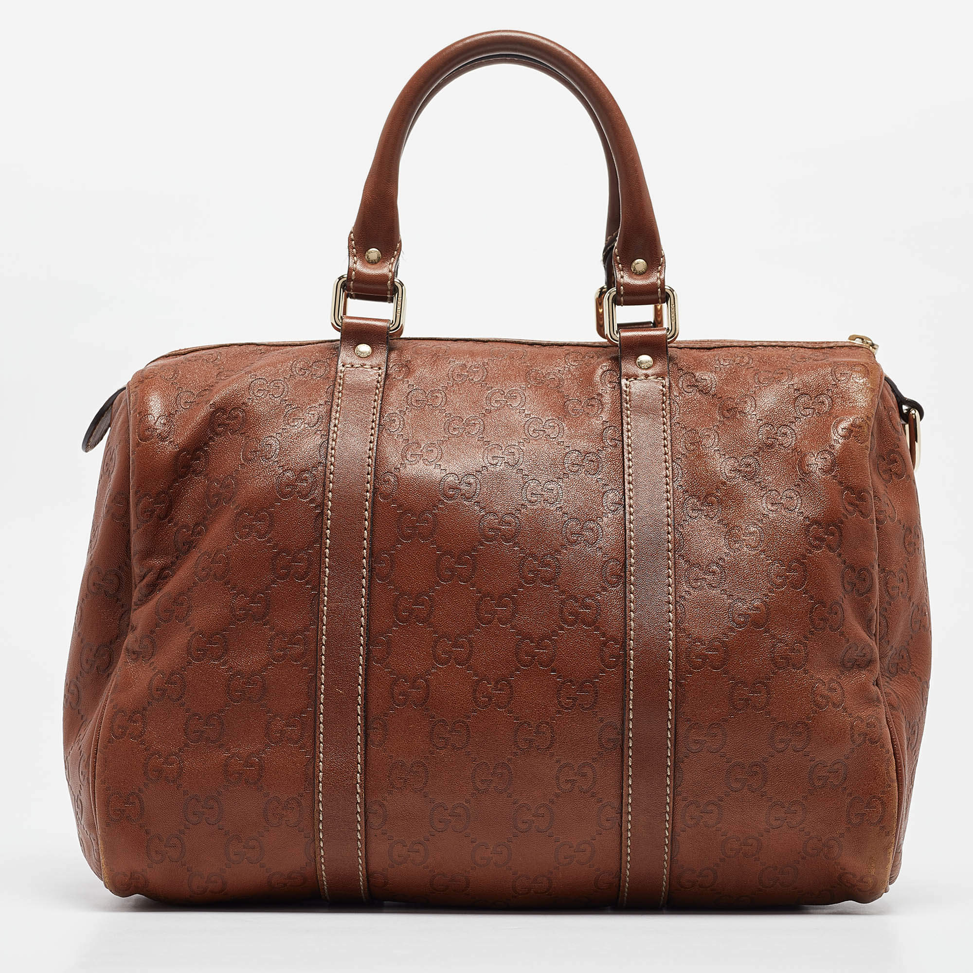 Gucci Brown Guccissima Leather Medium Joy Boston Bag