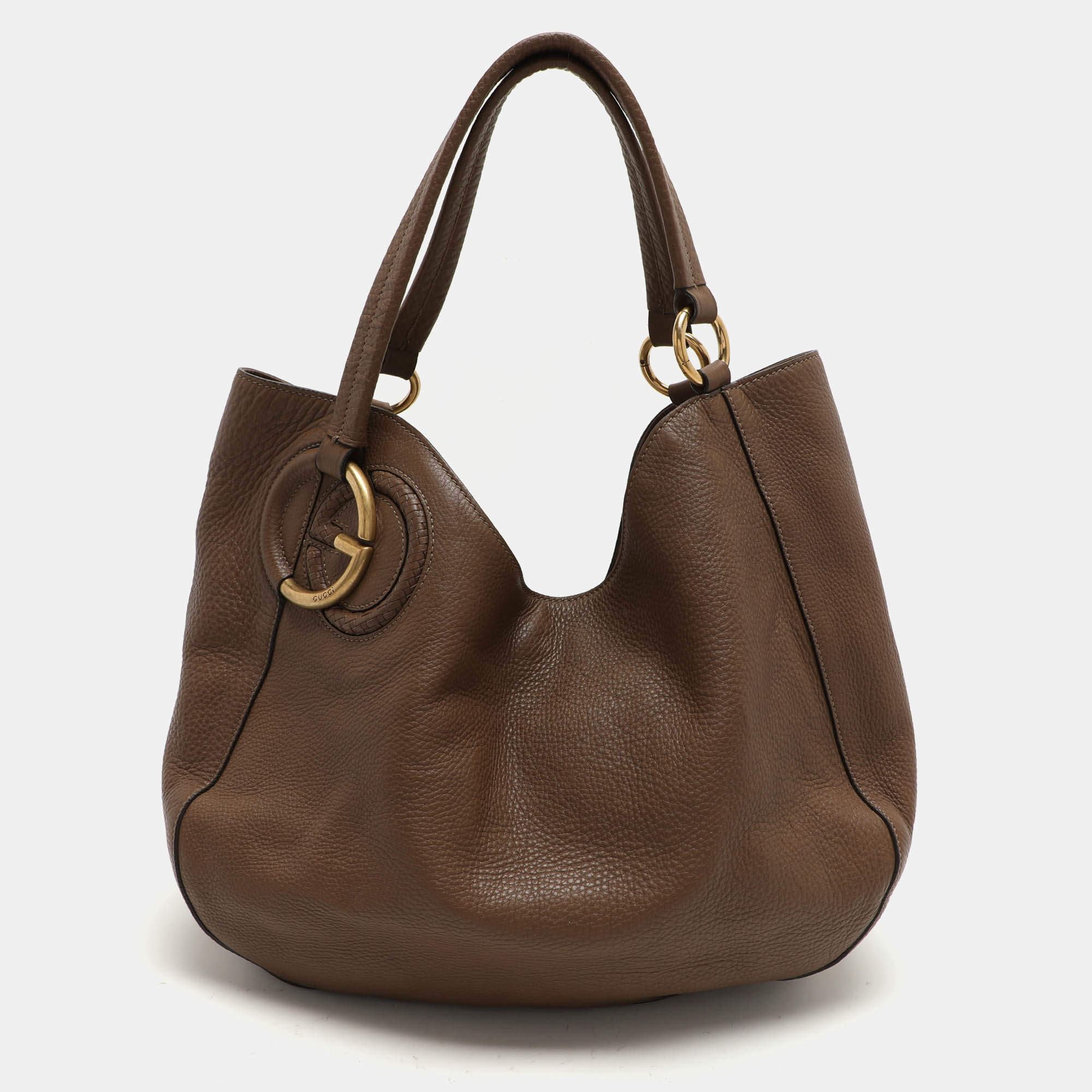 Gucci Brown Leather Twill Tote