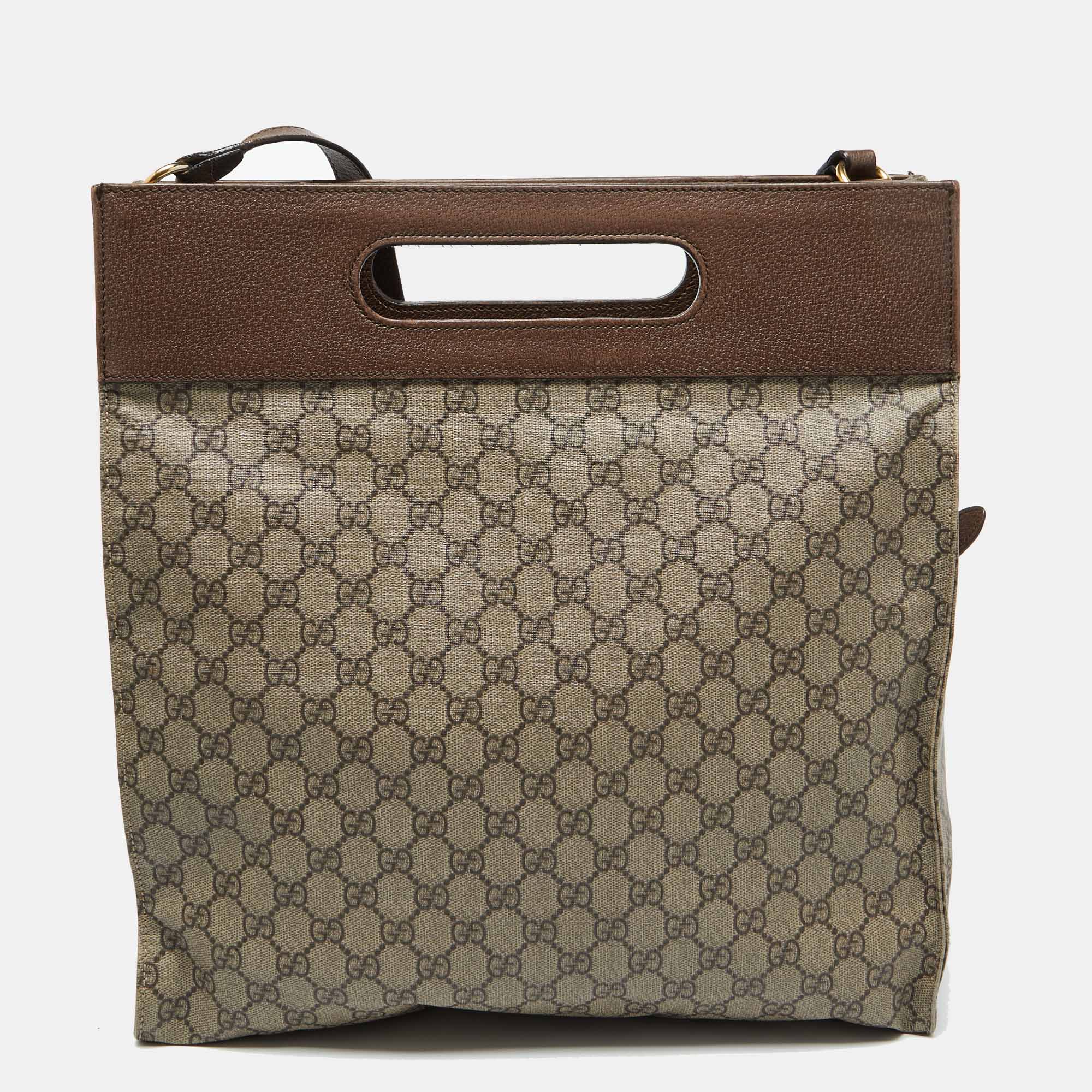 Gucci Brown sale Neo Vintage Soft GG Coated Canvas Tote Bag