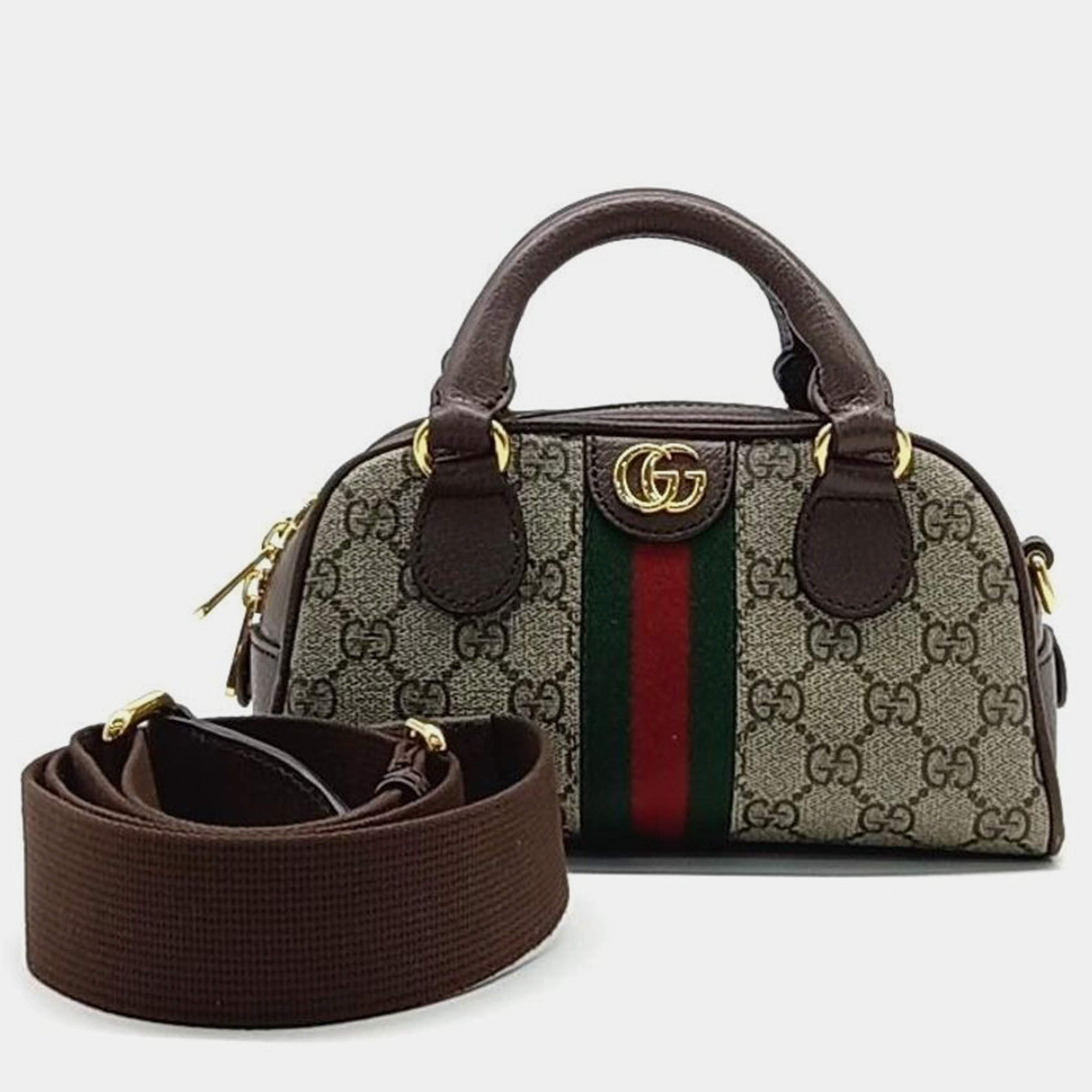 Pre Owned Gucci GG Ophidia Mini Tote And Shoulder Bag
