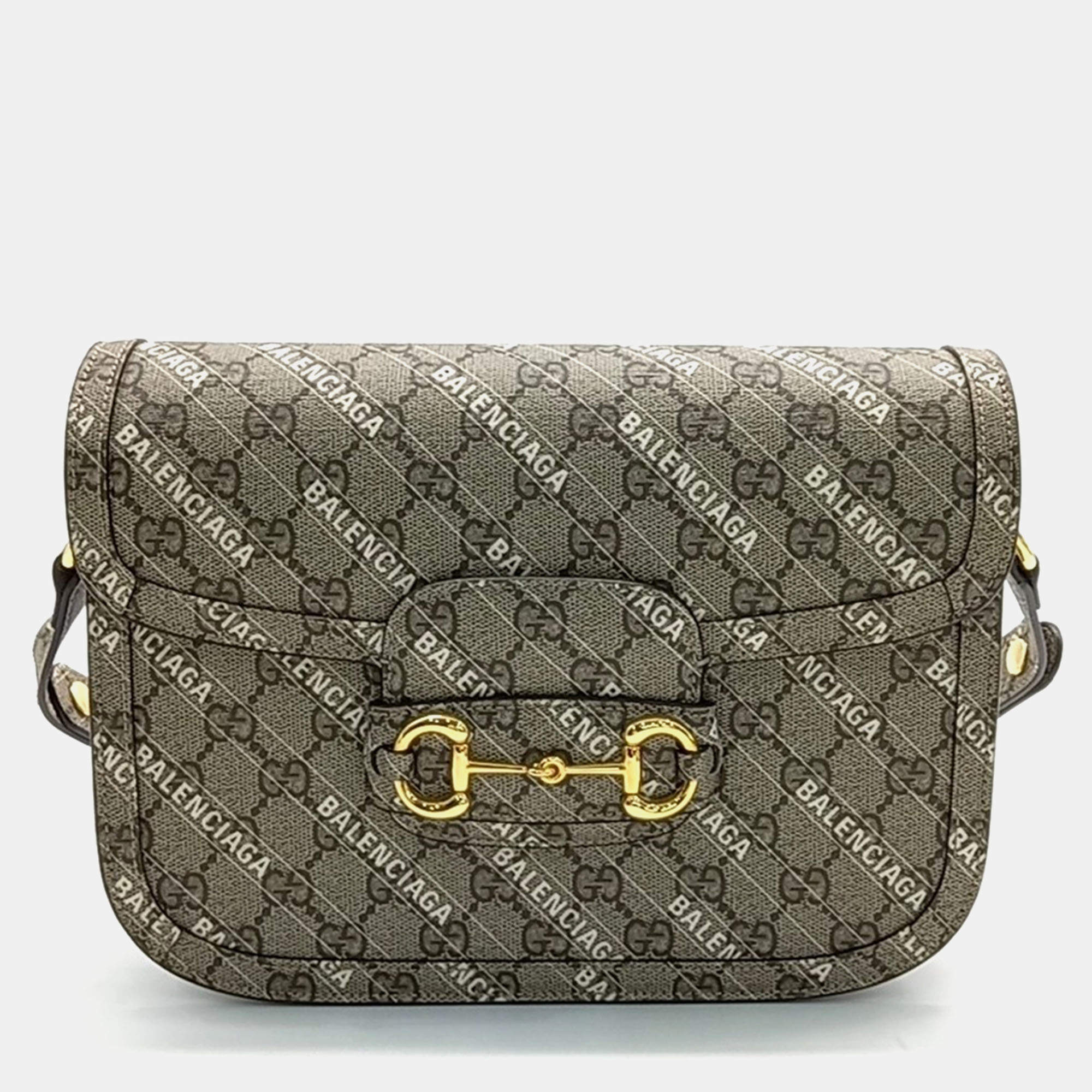 Pre Owned حقيبة كتف غوتشي و بالينسياغا هاكر بروجكت 1955 حصان بيت