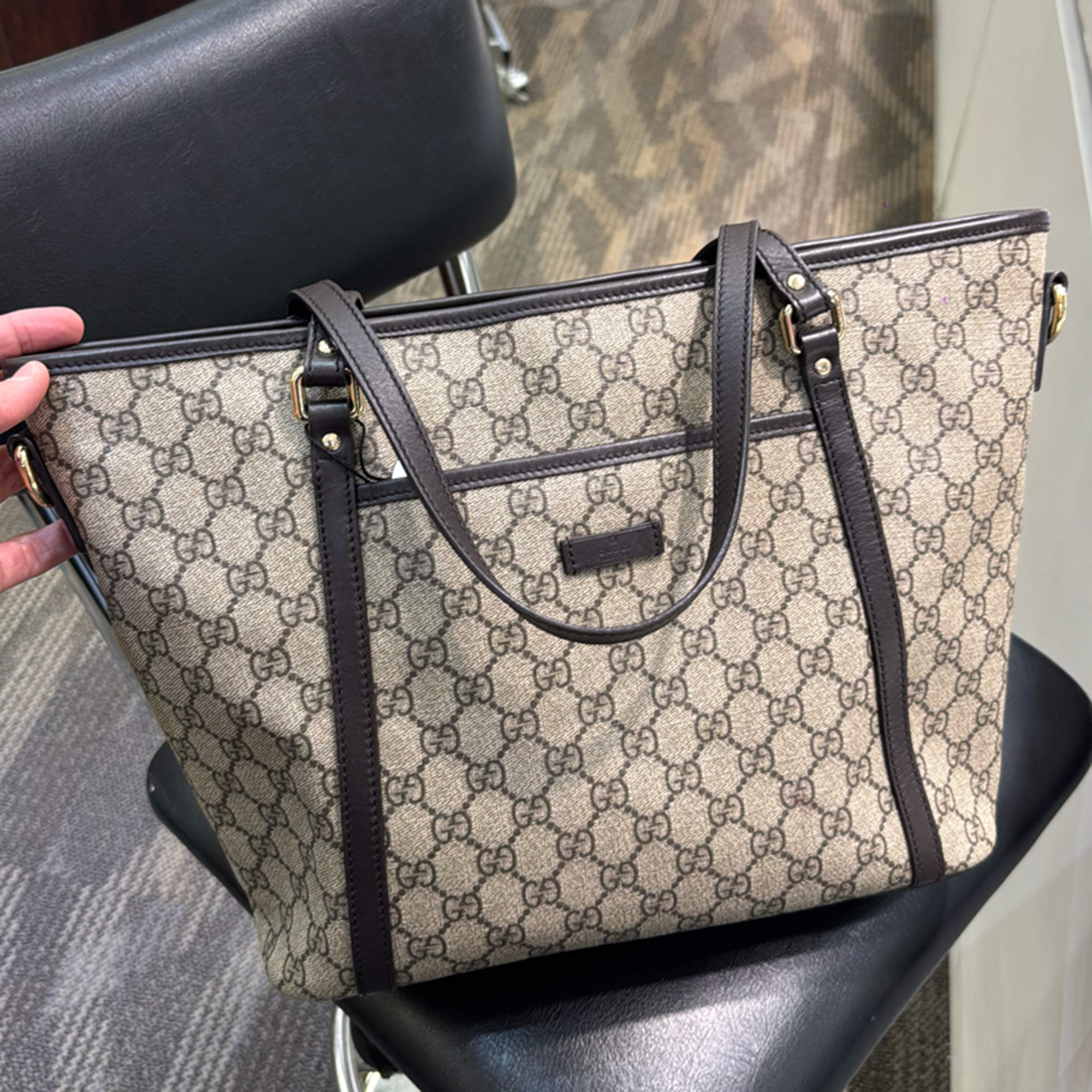 مملوكة مسبقًا Gucci Front Pocket GG Canvas Bag