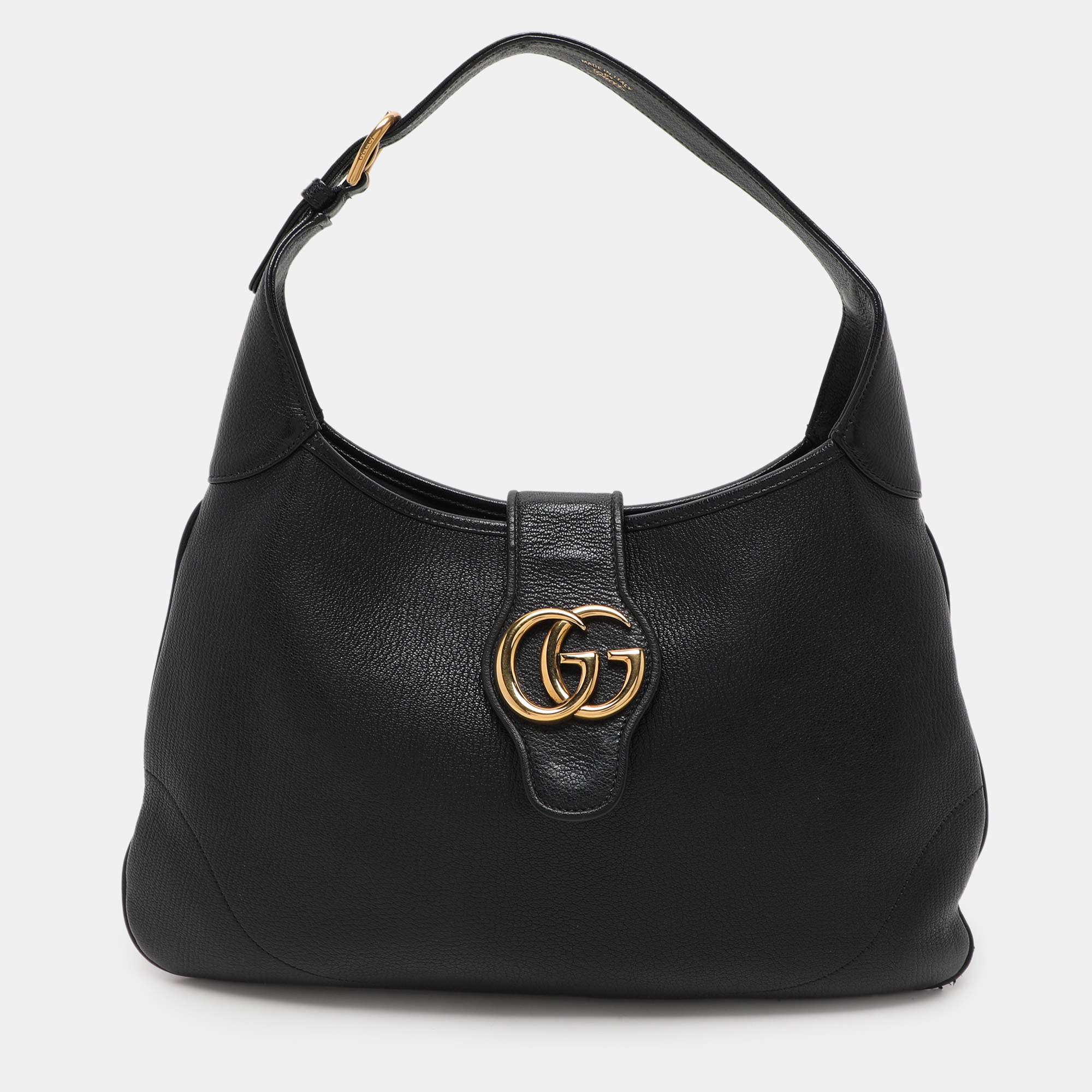Gucci Black Leather Aphrodite Hobo