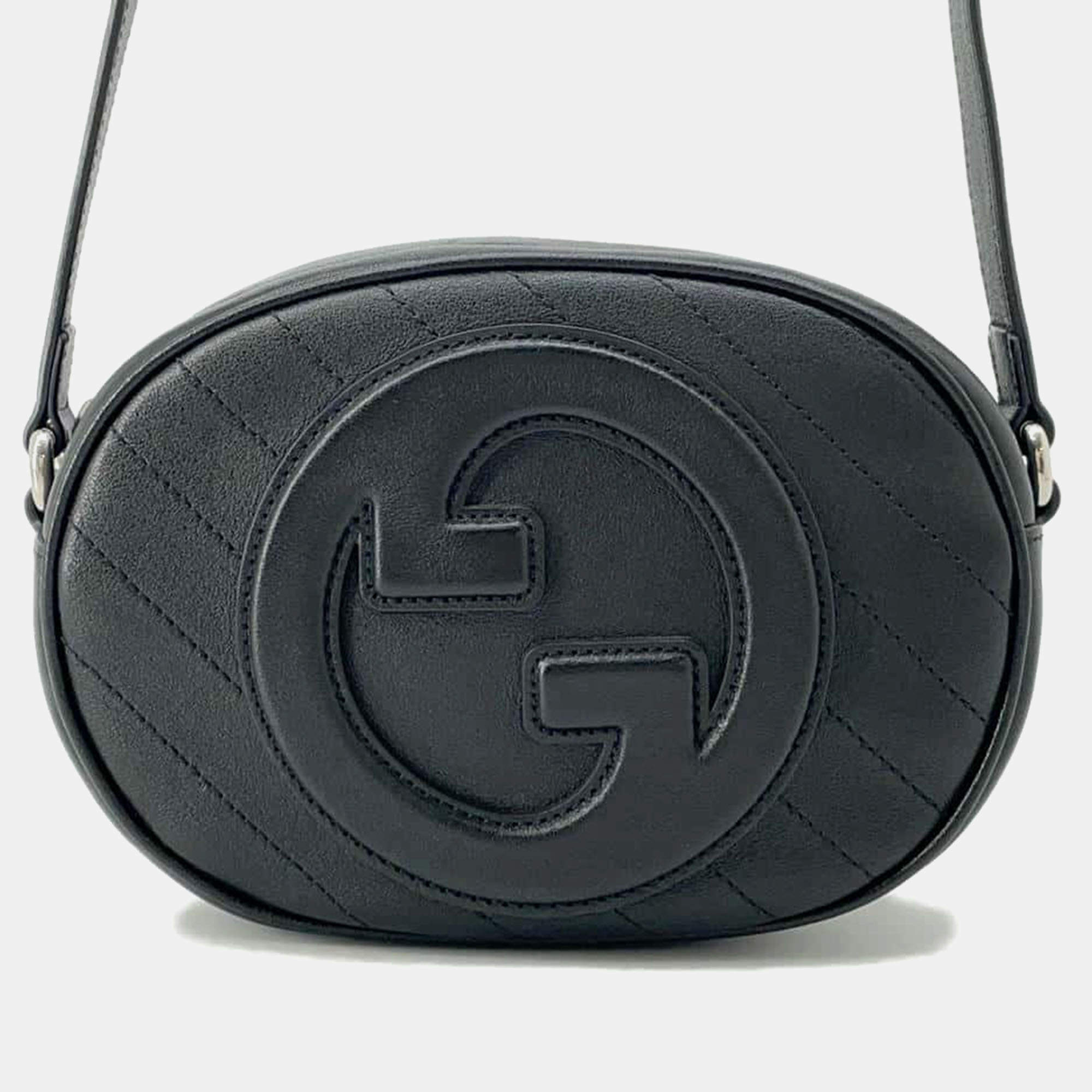Gucci Black Leather Blondie Shoulder Bag