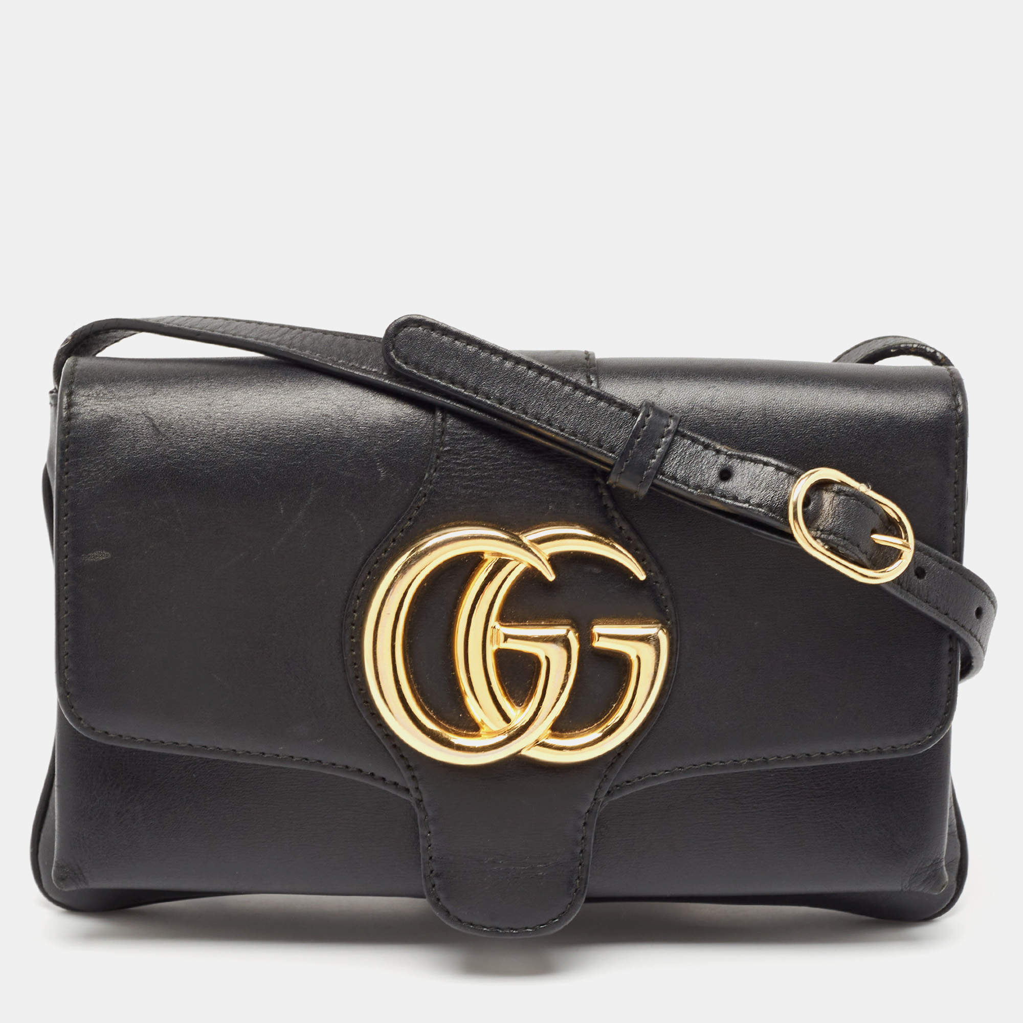 Gucci Black Leather Small Arli Crossbody Bag